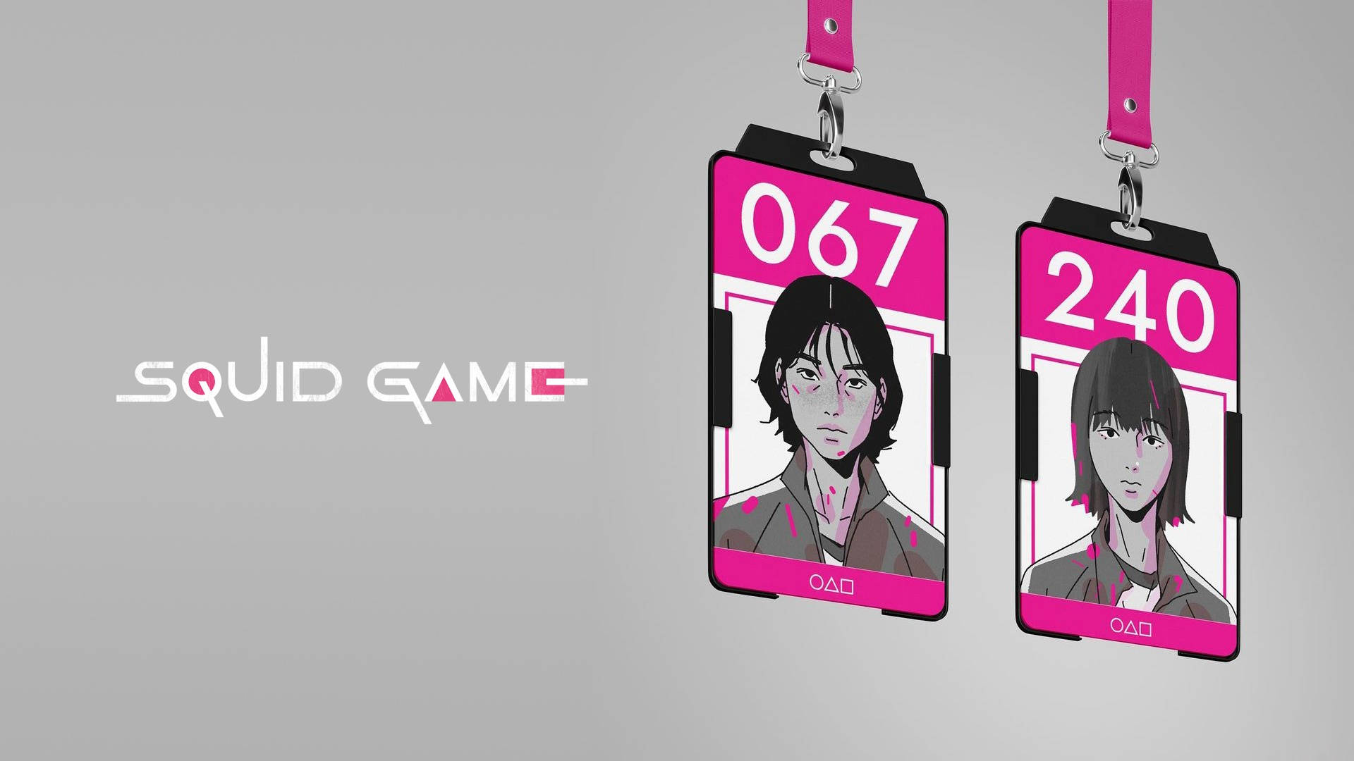 067 Squid Game, Squid Game, pink contestant ID badges, Full HD Desktop Wallpaper