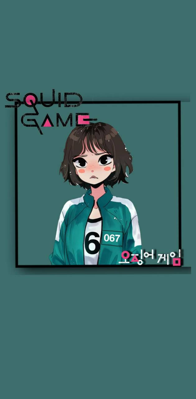 067 Squid Game, teal and white squid game uniform, number 6067, HD Phone Wallpaper