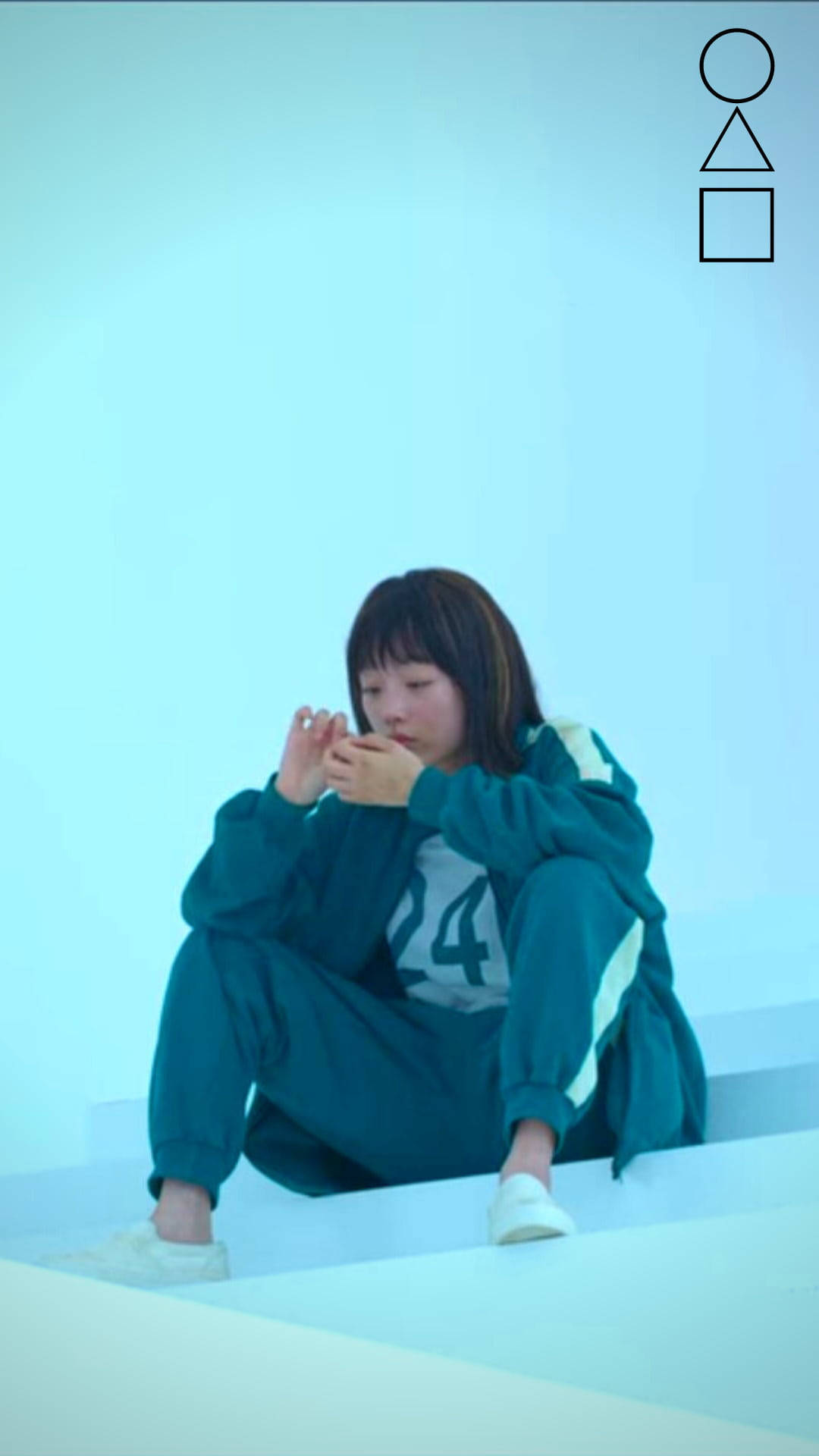 Squid Game, ji yeong, teal tracksuit, Full HD Phone Wallpaper