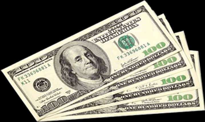 100 Dollar Bill, crisp, black background, SD Desktop Wallpaper