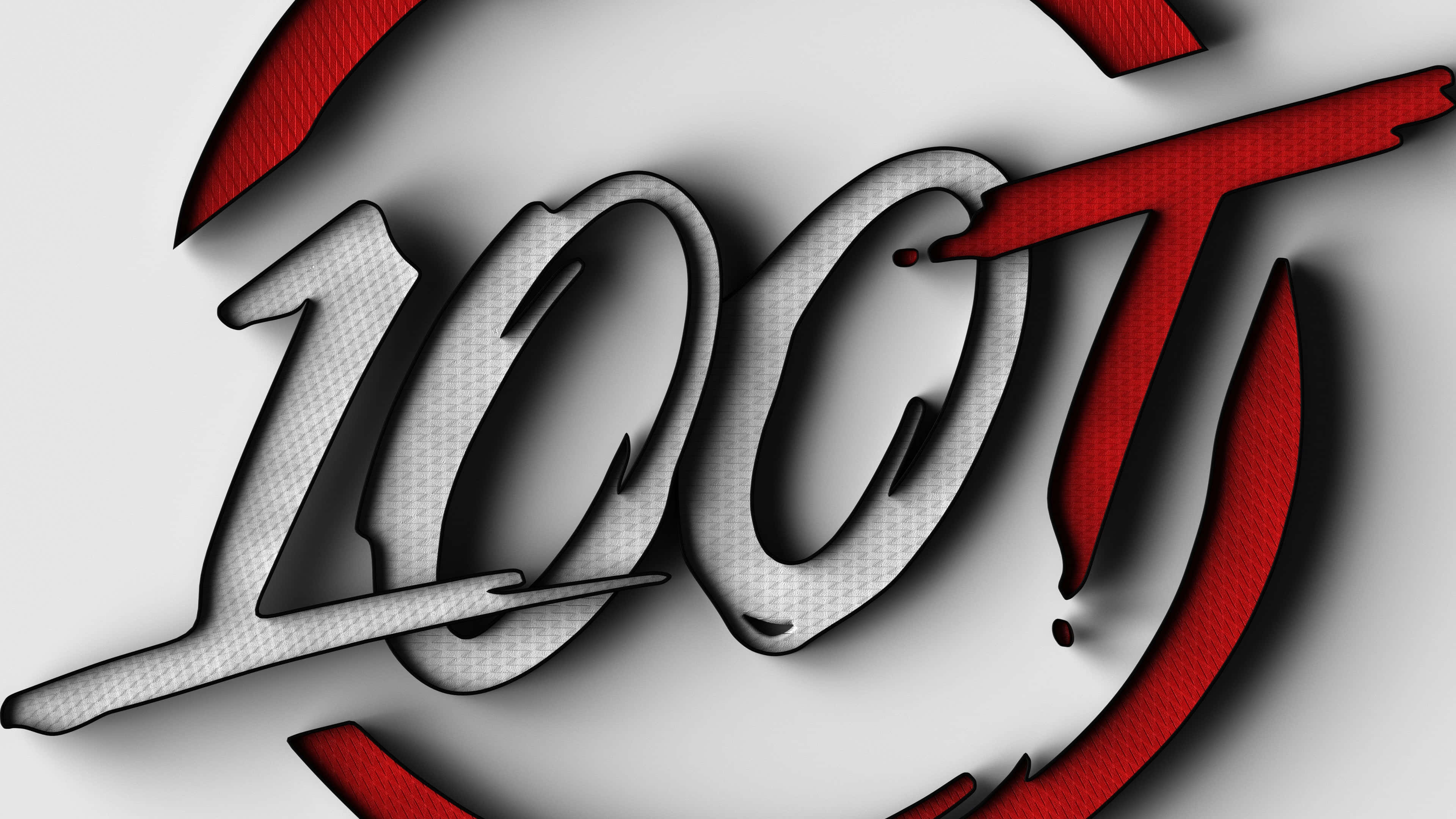 100T, silver, red, 4K Desktop Wallpaper