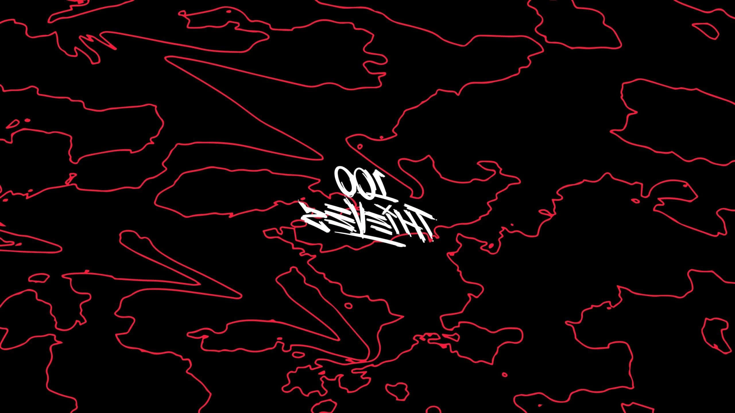 100 Thieves, neon lines, black background, 2K Desktop Wallpaper
