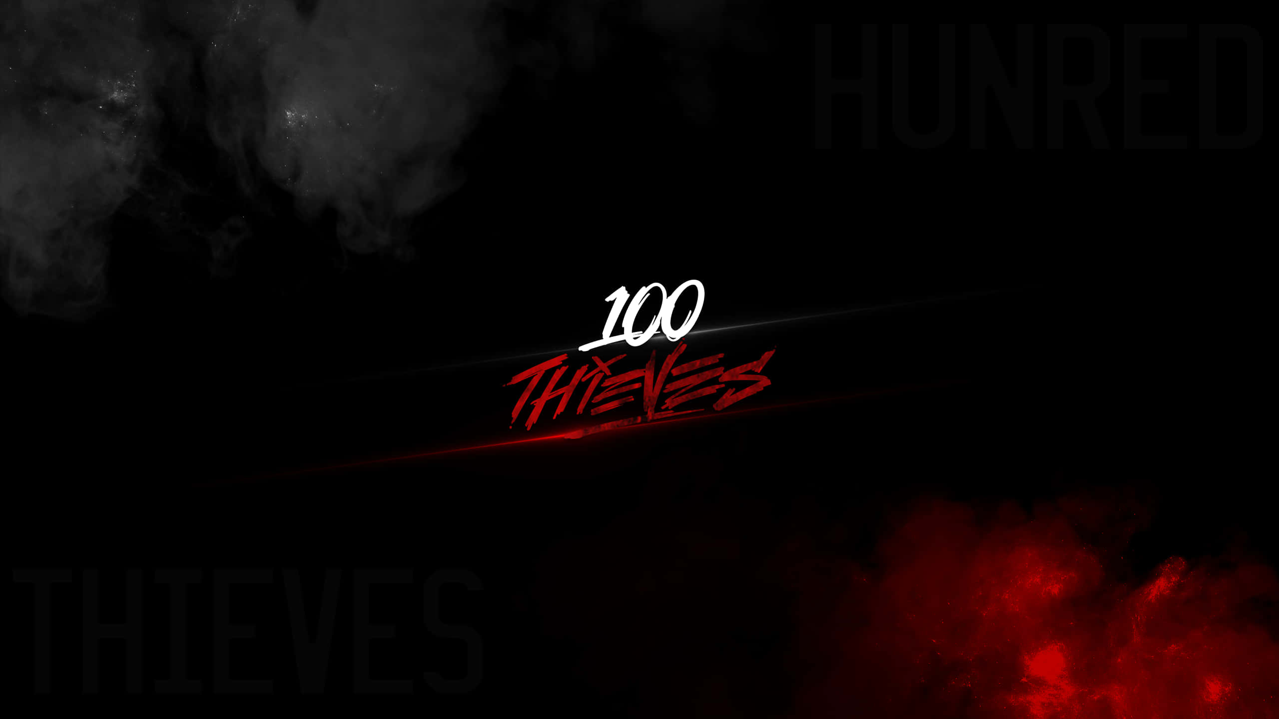 100 Thieves, white, red, 2K Desktop Wallpaper