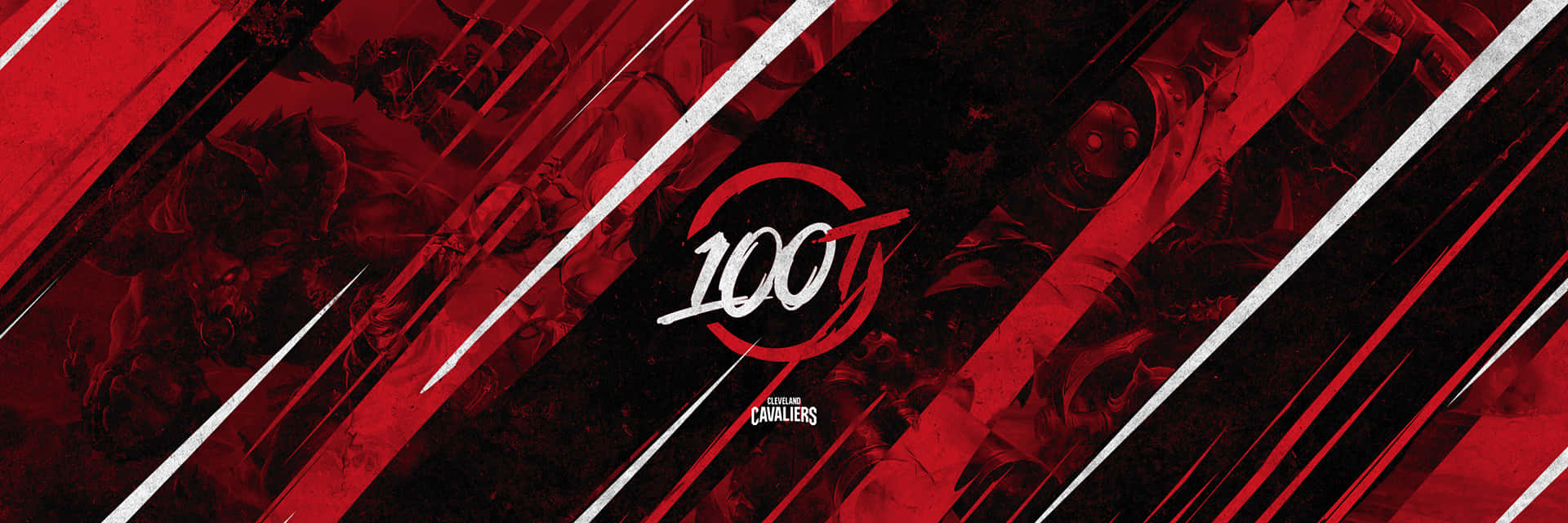 100 Thieves, red and black diagonal stripes, 100 logo, Full HD Desktop Wallpaper