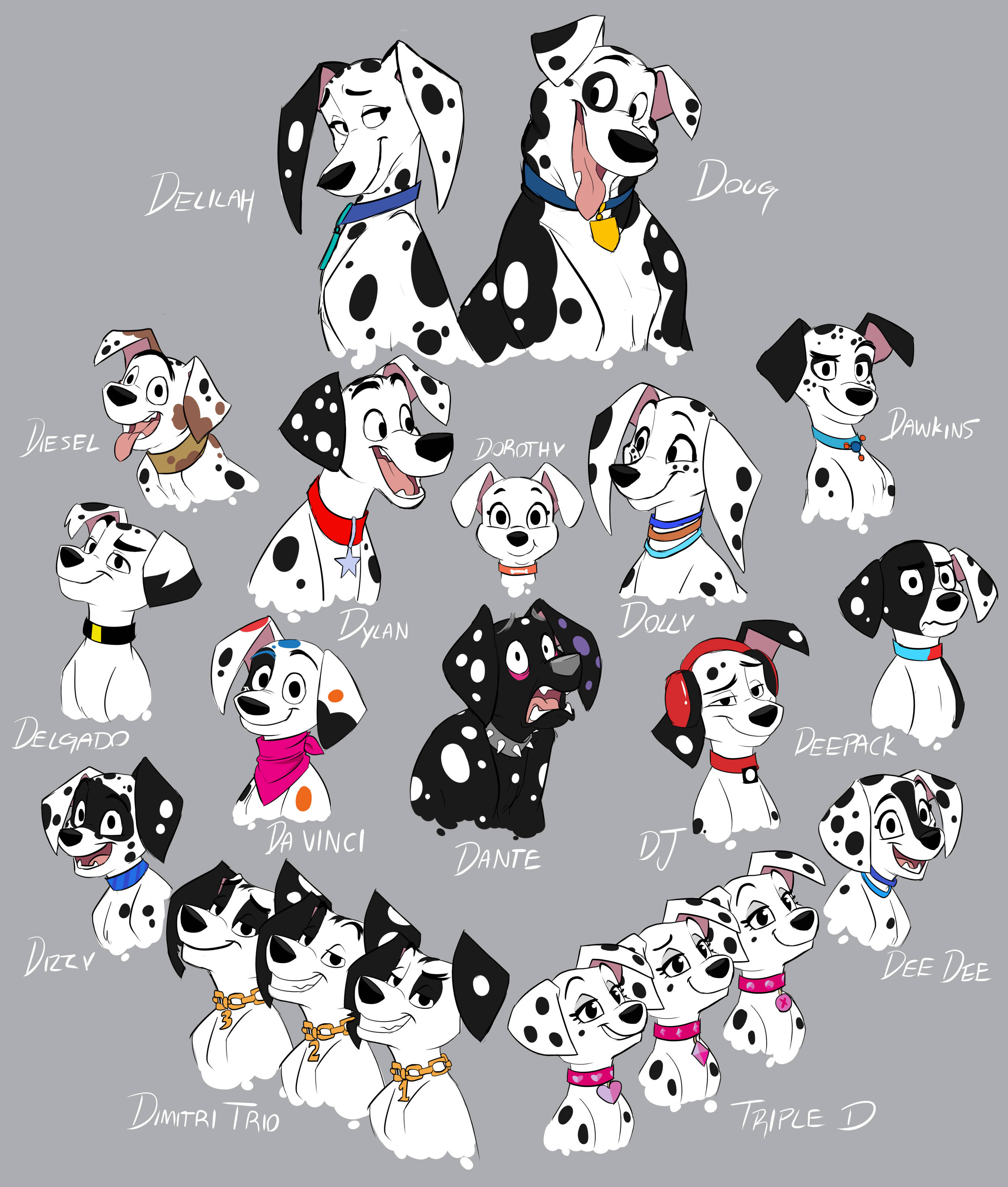 101 Dalmatians, Dalmatian puppies, street family, 2K Phone Wallpaper