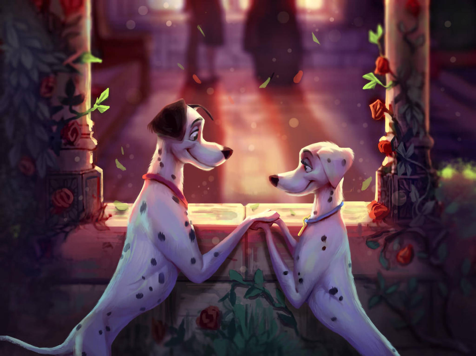 101 Dalmatians, dalmatians, stone ledge, Full HD Desktop Wallpaper