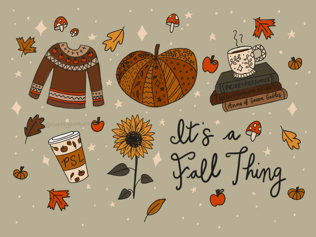 autumn, sweater pumpkin, books, SD Desktop Wallpaper