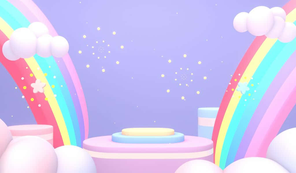 1024x600, pastel, 3d-rendered, SD Desktop Wallpaper