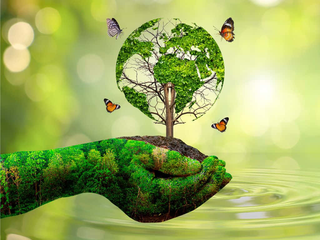 1024x768, lush green bokeh, tropical jungle canopy, SD Desktop Wallpaper