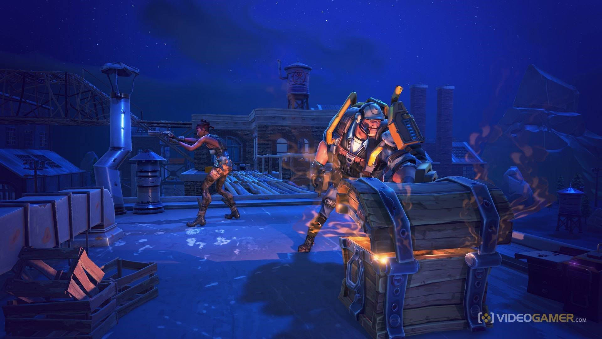 1080 Fortnite, Fortnite Characters, rooftop, Full HD Desktop Wallpaper