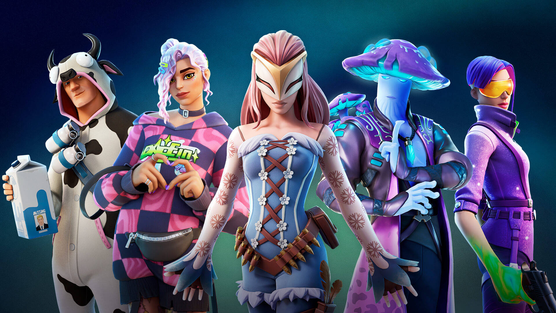 1080 Fortnite, Fortnite, vibrant costumes, Full HD Desktop Wallpaper