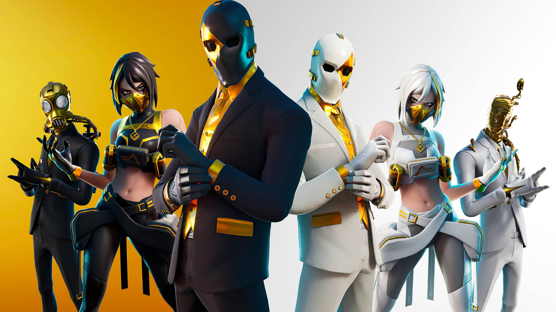 1080 Fortnite, Fortnite, sleek suits, Full HD Desktop Wallpaper