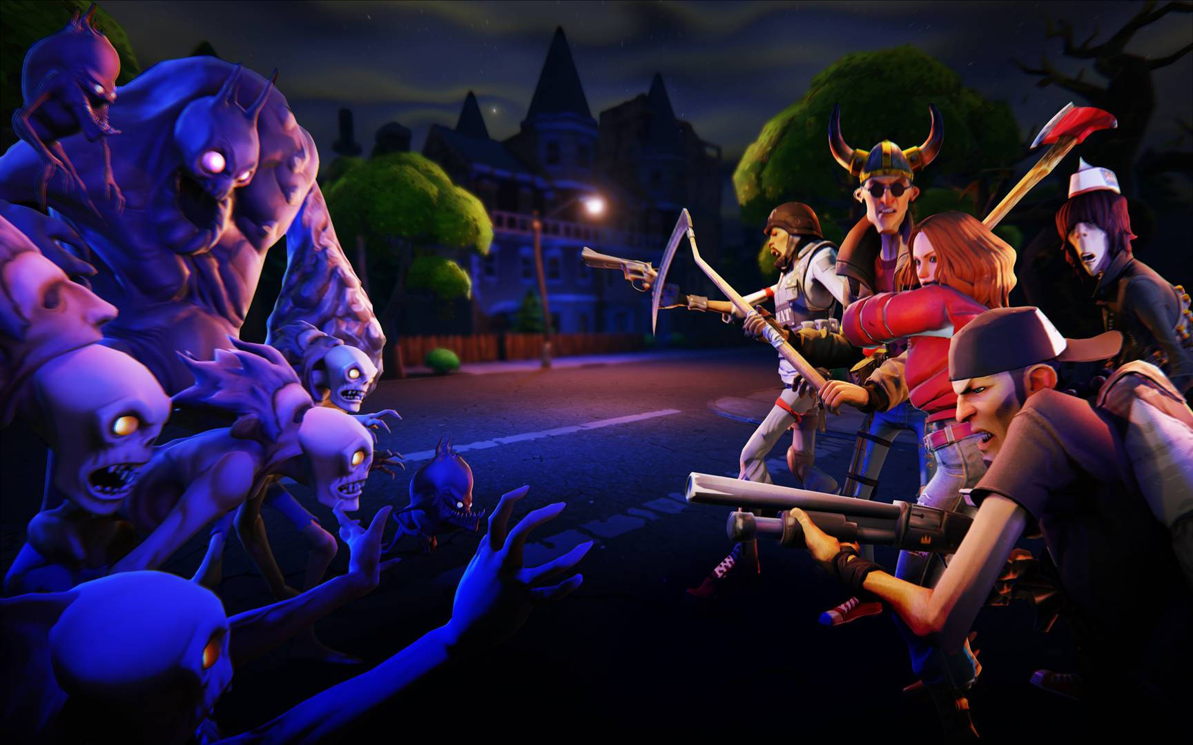Fortnite, 1080, cartoonish style, HD Desktop Wallpaper