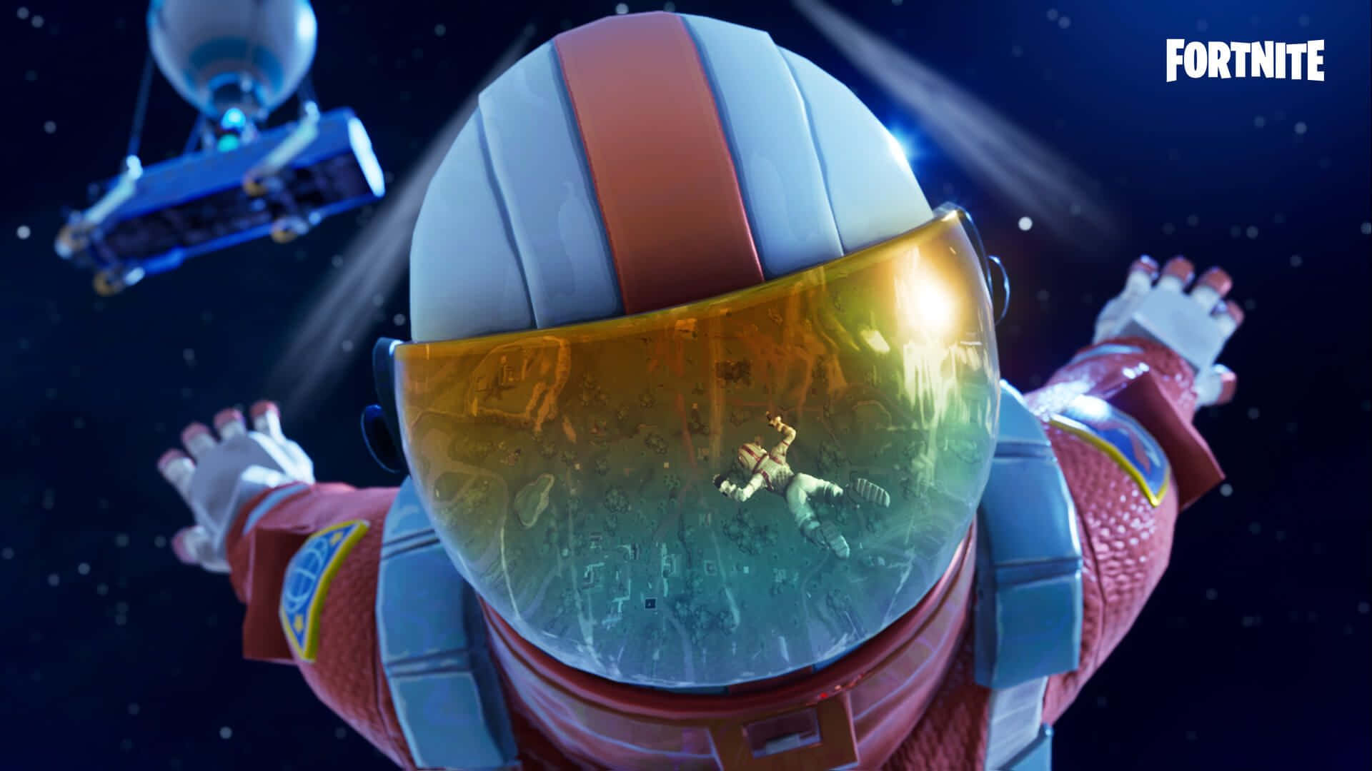 Fortnite, astronaut, red and white suit, Full HD Desktop Wallpaper