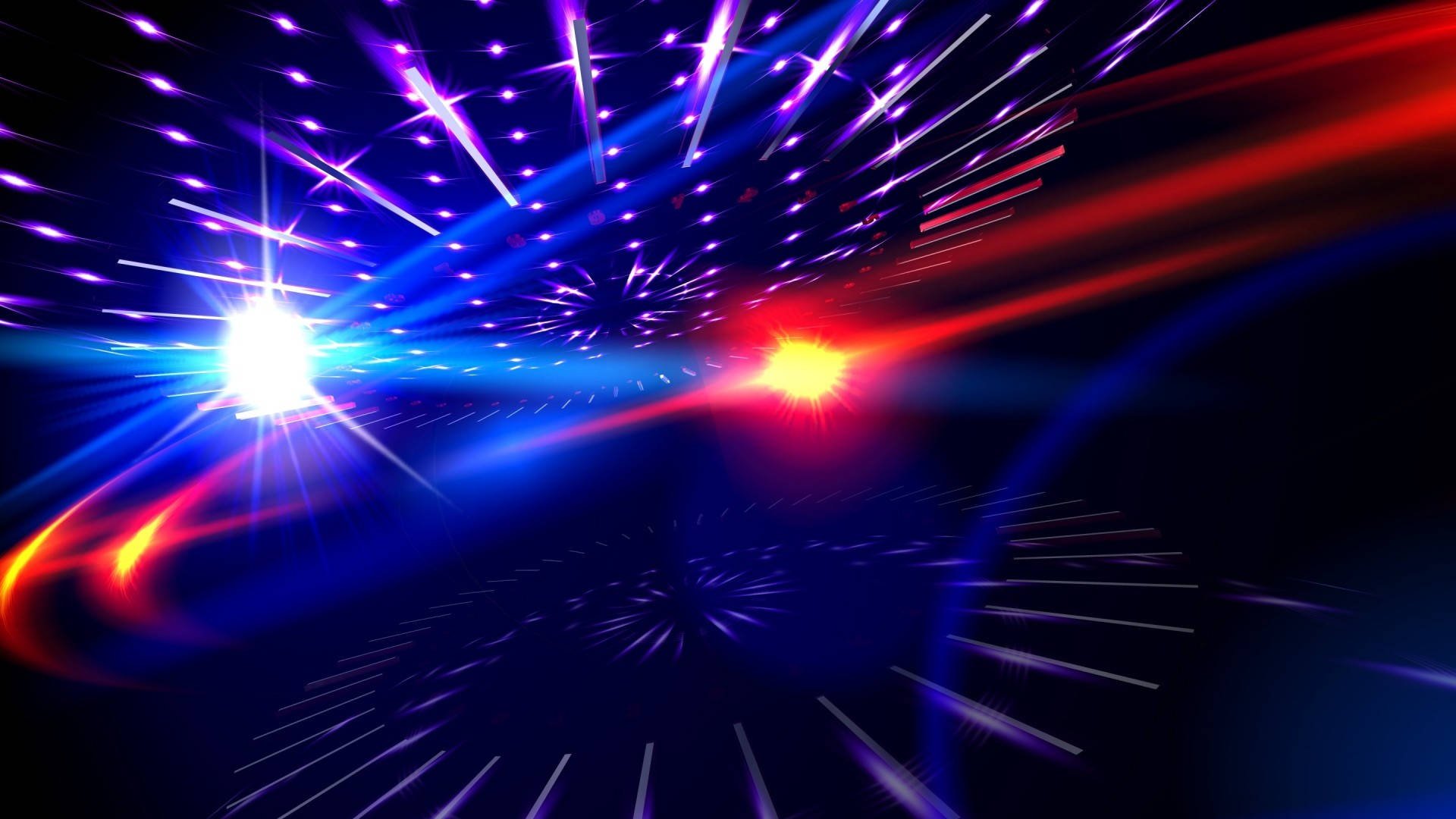 blue and red lights, cosmic rays, glowing blue and red light sources, Full HD Desktop Wallpaper