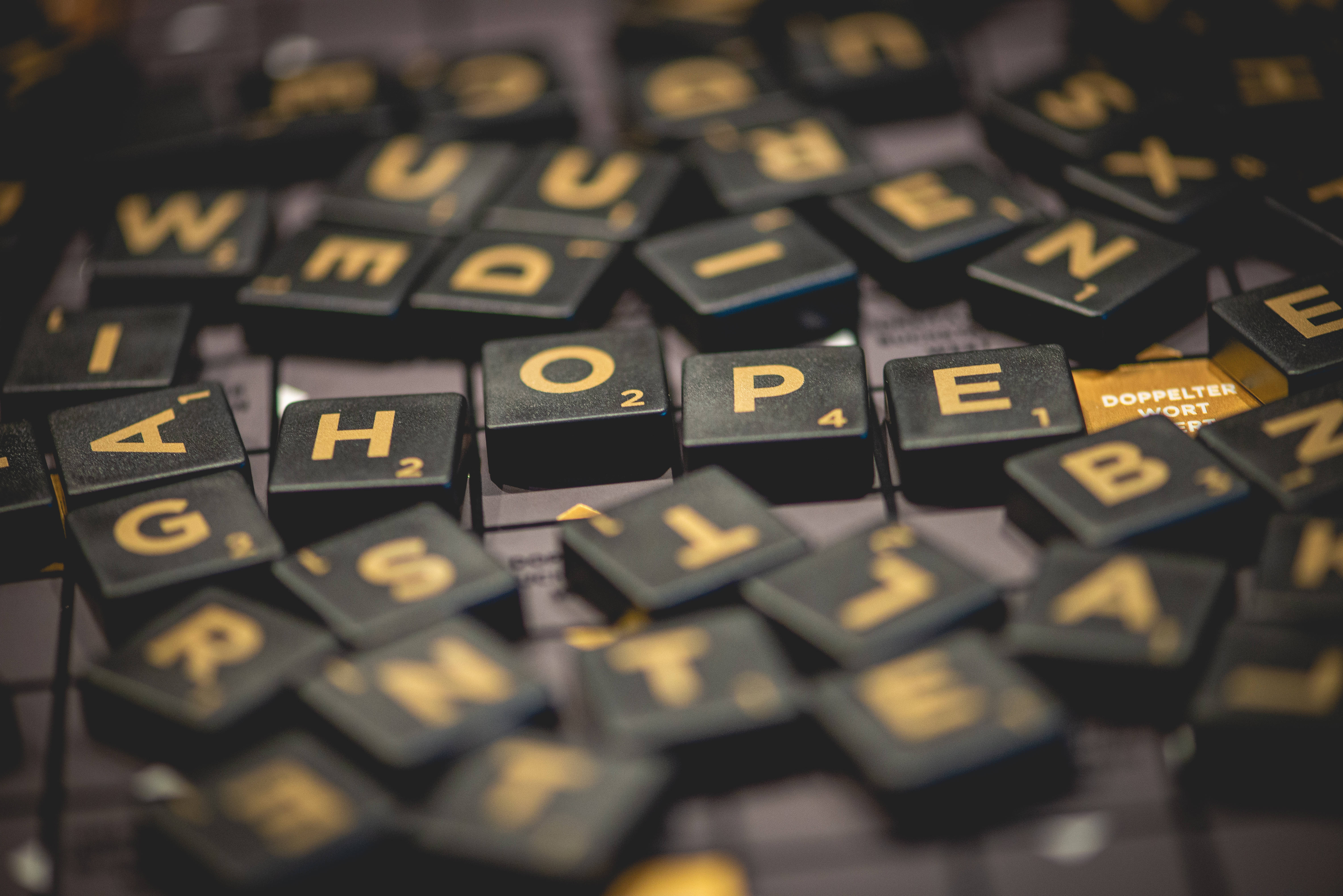 black scrabble tiles, 5K Desktop Wallpaper