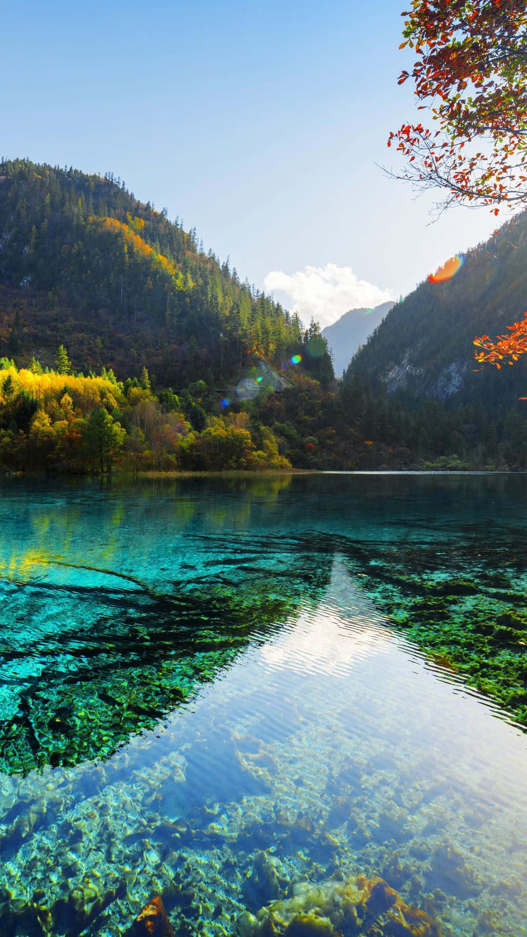1080x1920, turquoise lake, autumn mountains, Full HD Phone Wallpaper