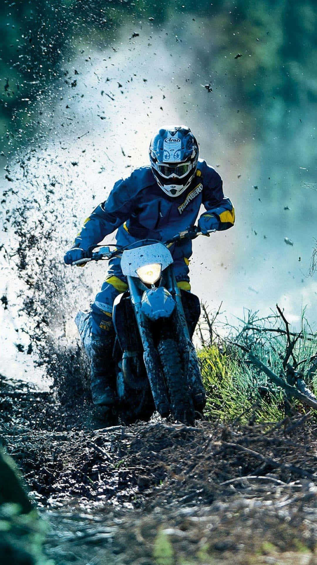 1080x1920, motocross rider, blue gear, Full HD Phone Wallpaper