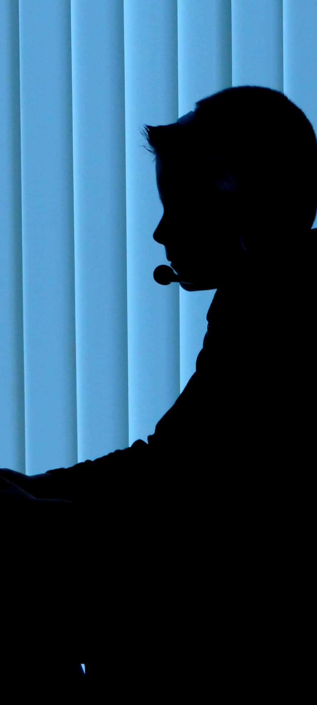 1080x2400, silhouette, person in profile, Full HD Phone Wallpaper