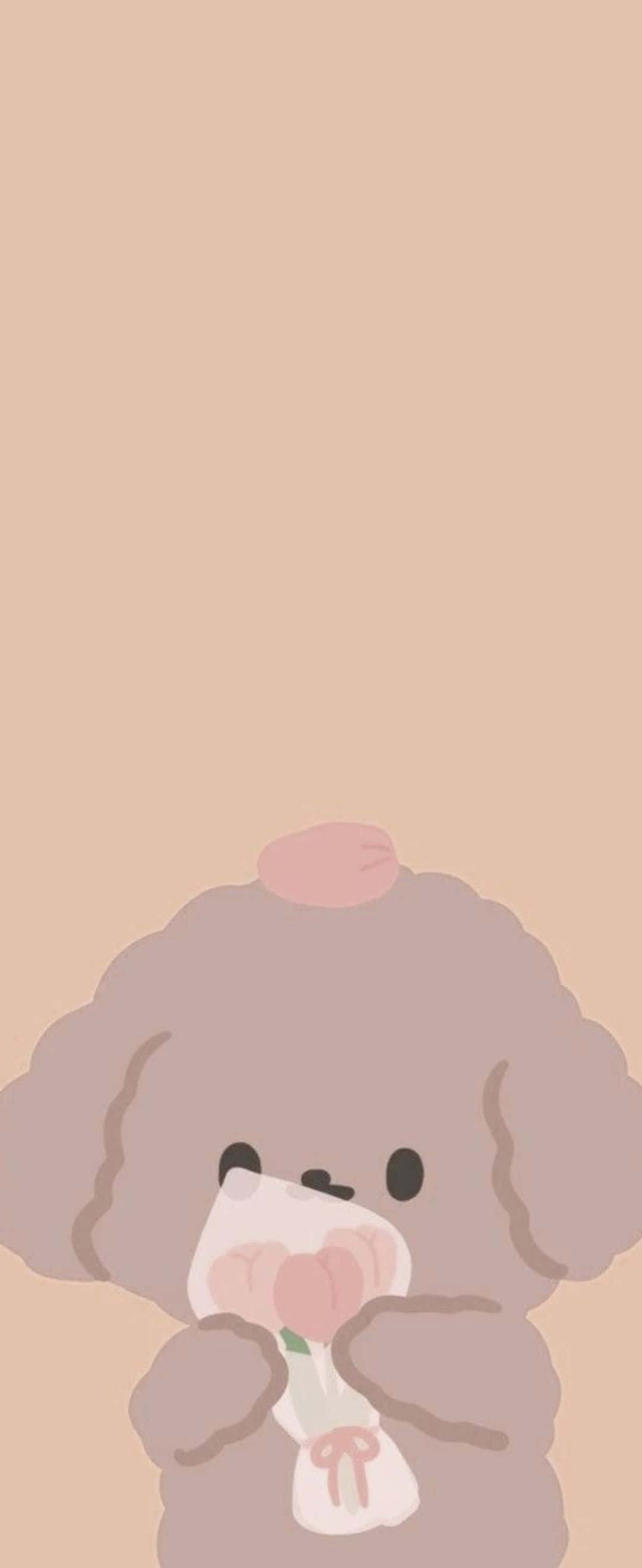 1080x2636, neon, cartoon poodle, 2K Phone Wallpaper