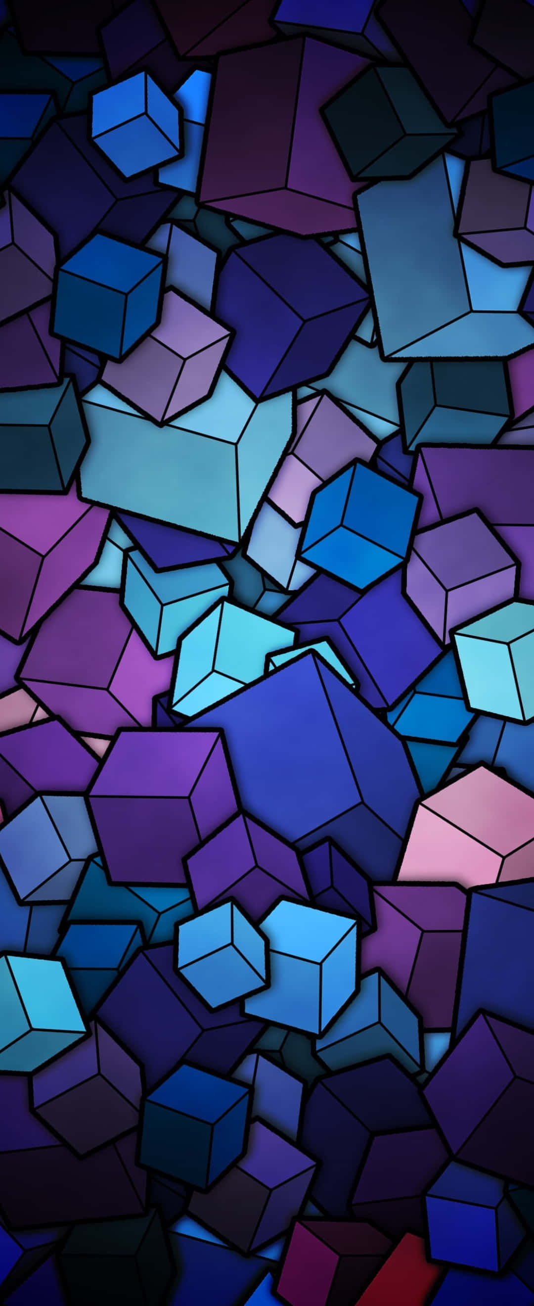 1080x2640, deep blues, purples, 2K Phone Wallpaper