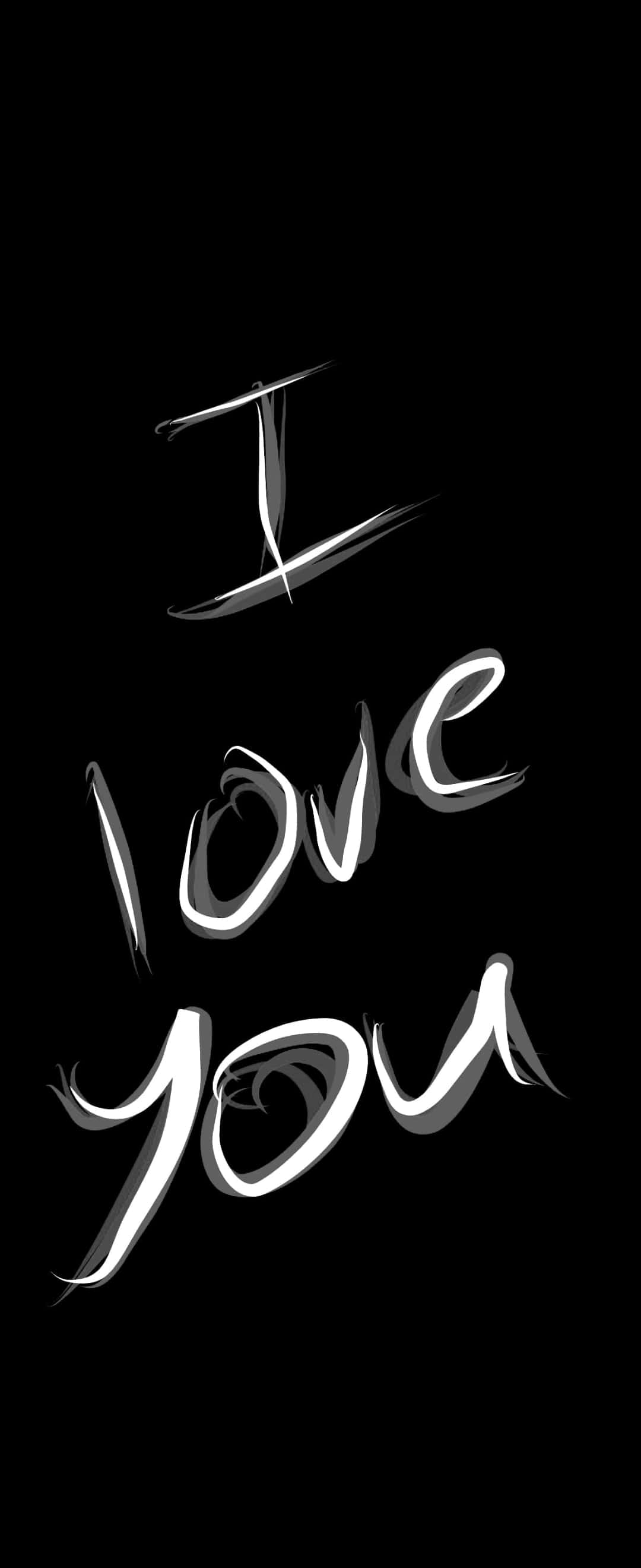 1080x2640, white handwritten text, I love you, 2K Phone Wallpaper
