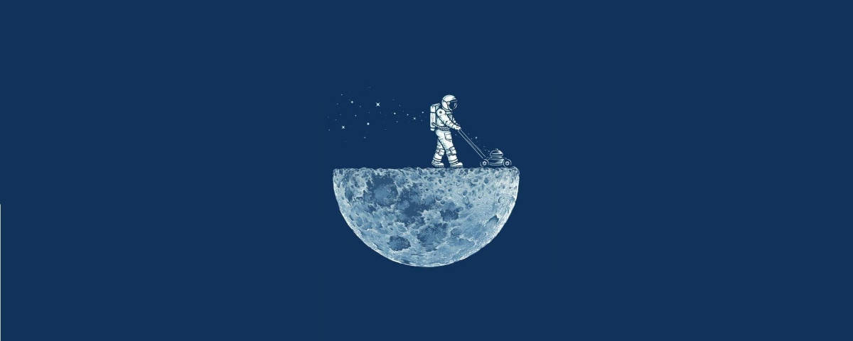 1200x480, astronaut, moon, SD Desktop Wallpaper