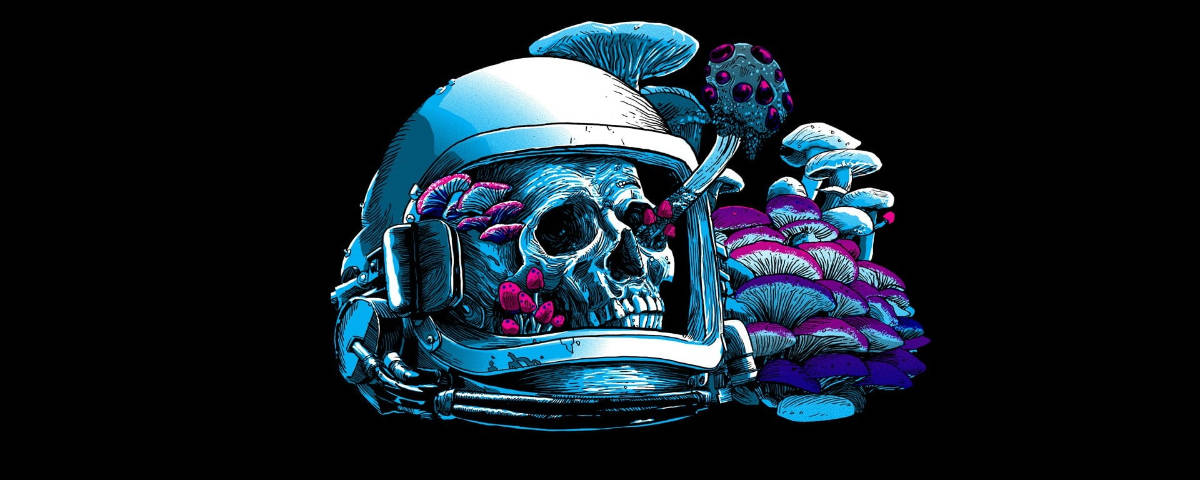 1200x480, astronaut skull, futuristic helmet, SD Desktop Wallpaper