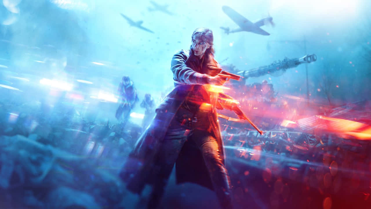 1280 X 720 Gaming, trench coat, glowing weapon, HD Desktop Wallpaper