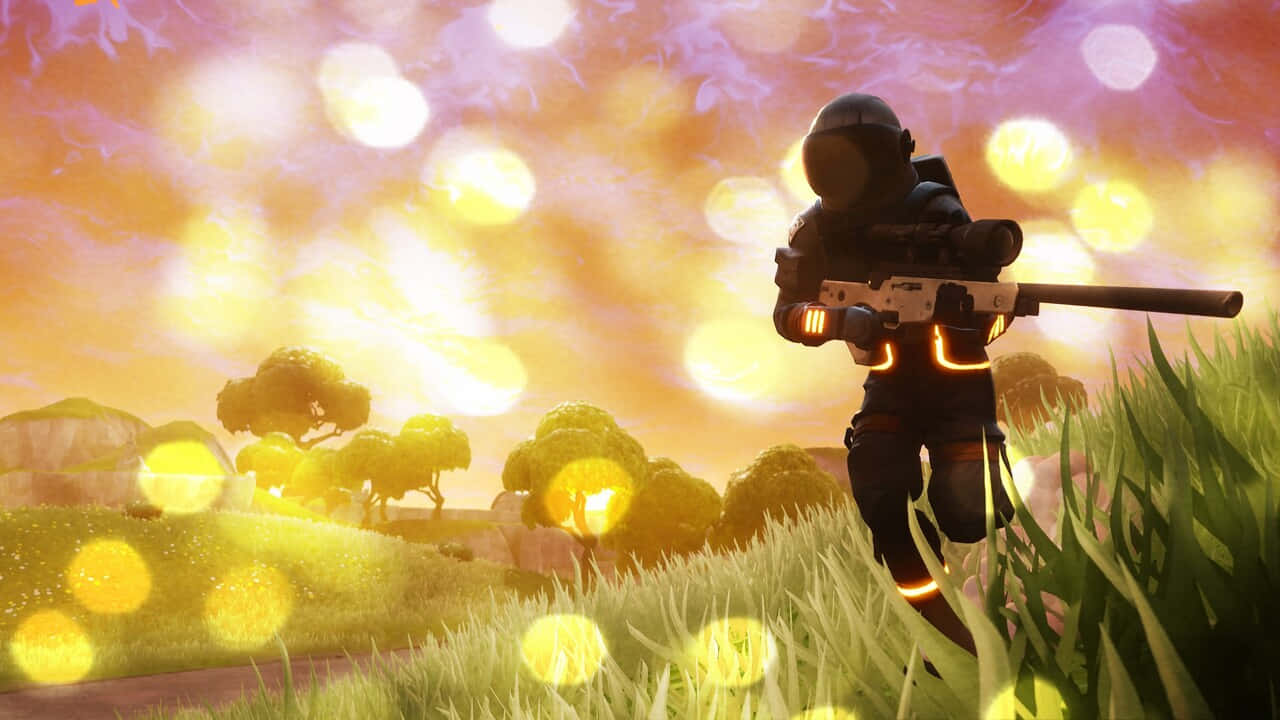 futuristic soldier, dark armor, glowing weapon, HD Desktop Wallpaper