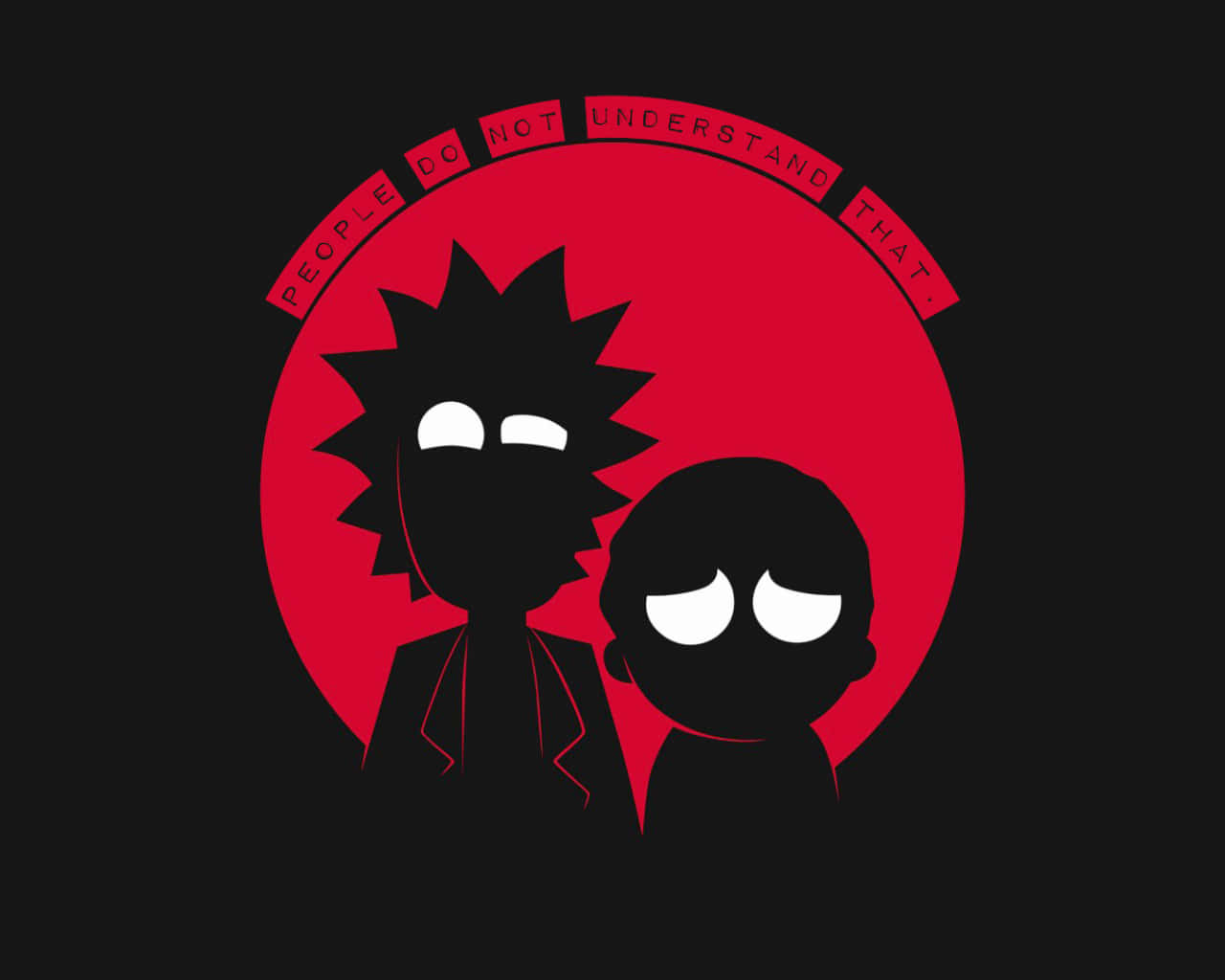 1280x1024, black figures, white eyes, HD Desktop Wallpaper