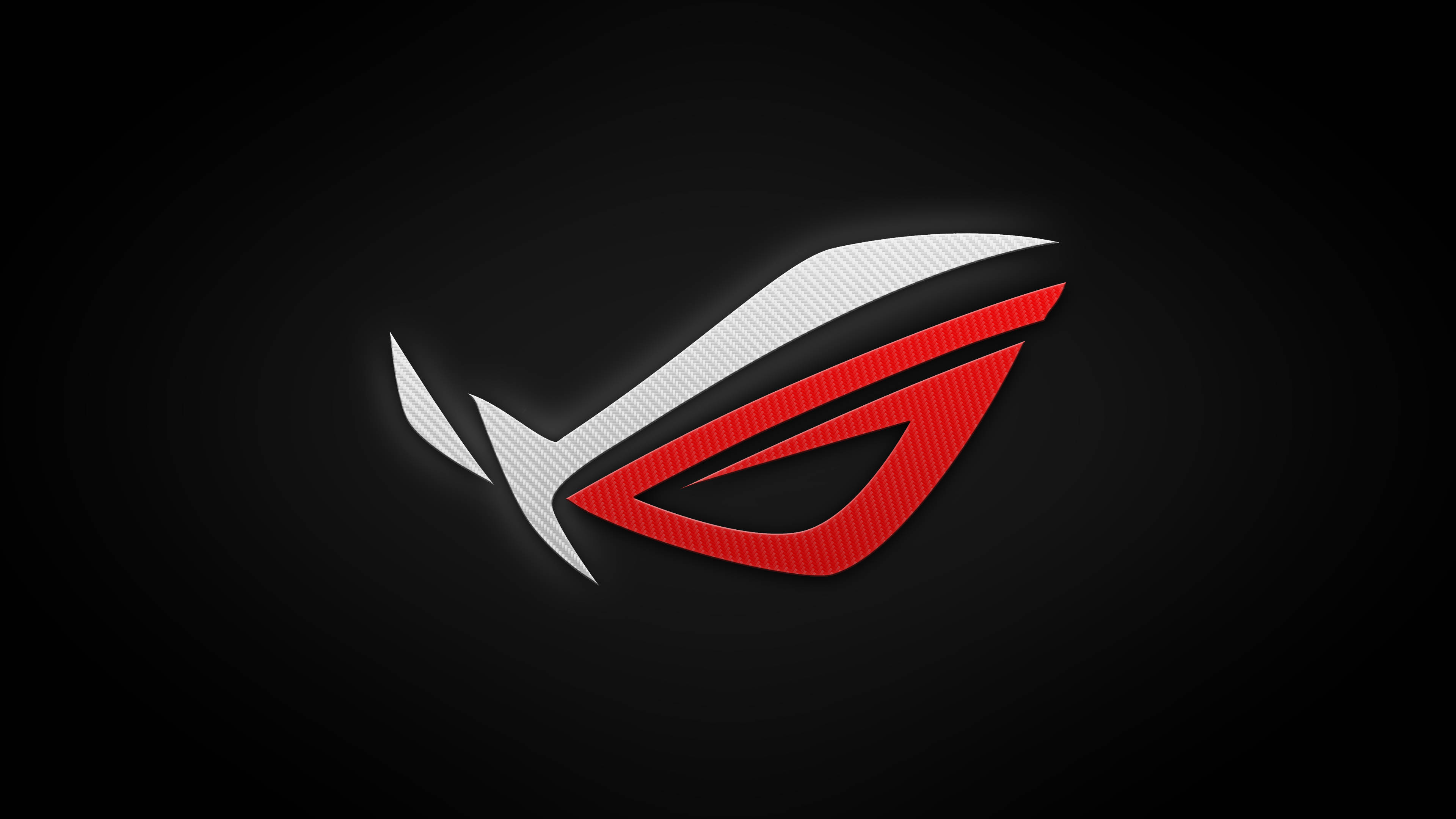asus rog, rog eye logo, glowing red and silver, 4K Desktop Wallpaper