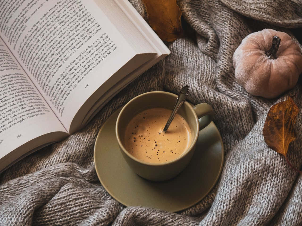 1280x960, autumn, steaming coffee cup, HD Desktop Wallpaper