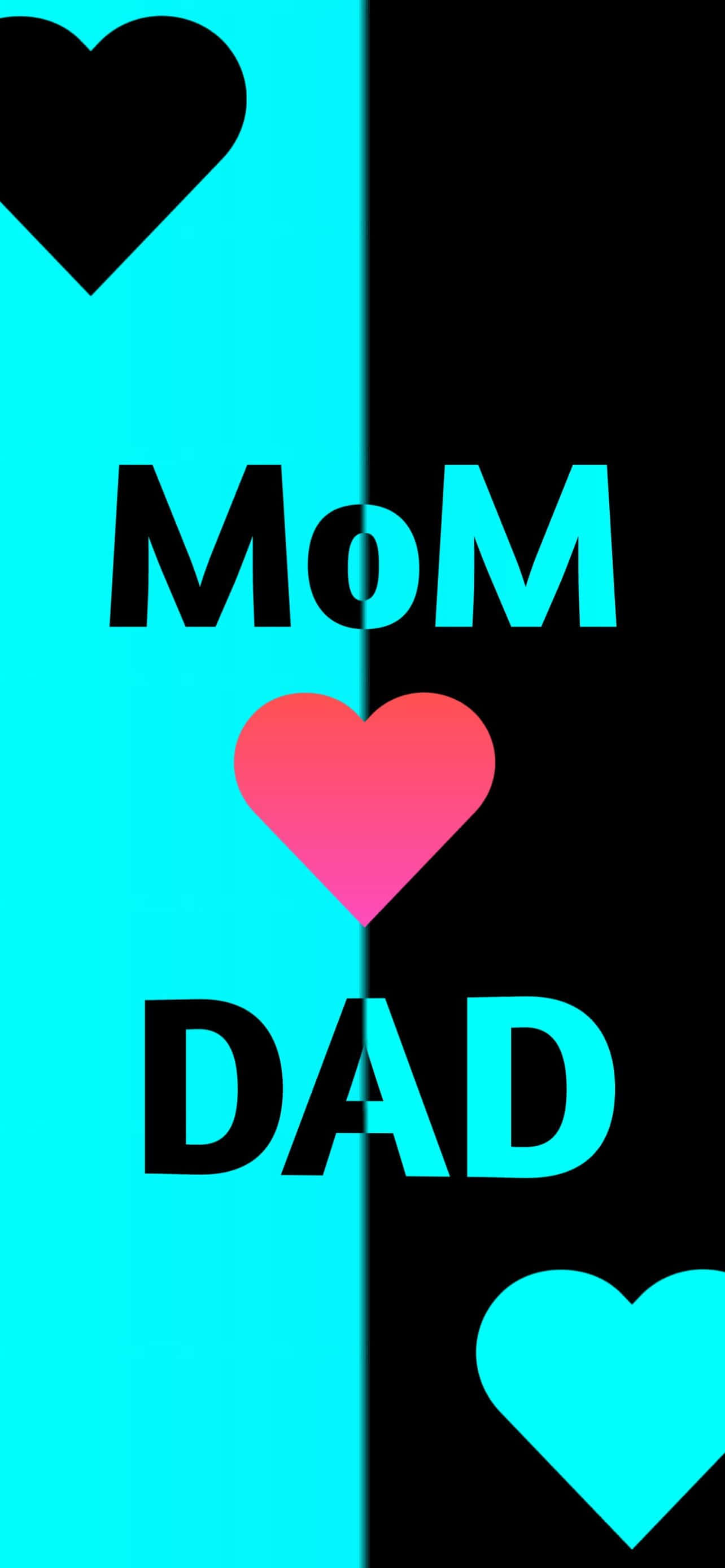 1284x2778, vibrant cyan, black, 2K Phone Wallpaper