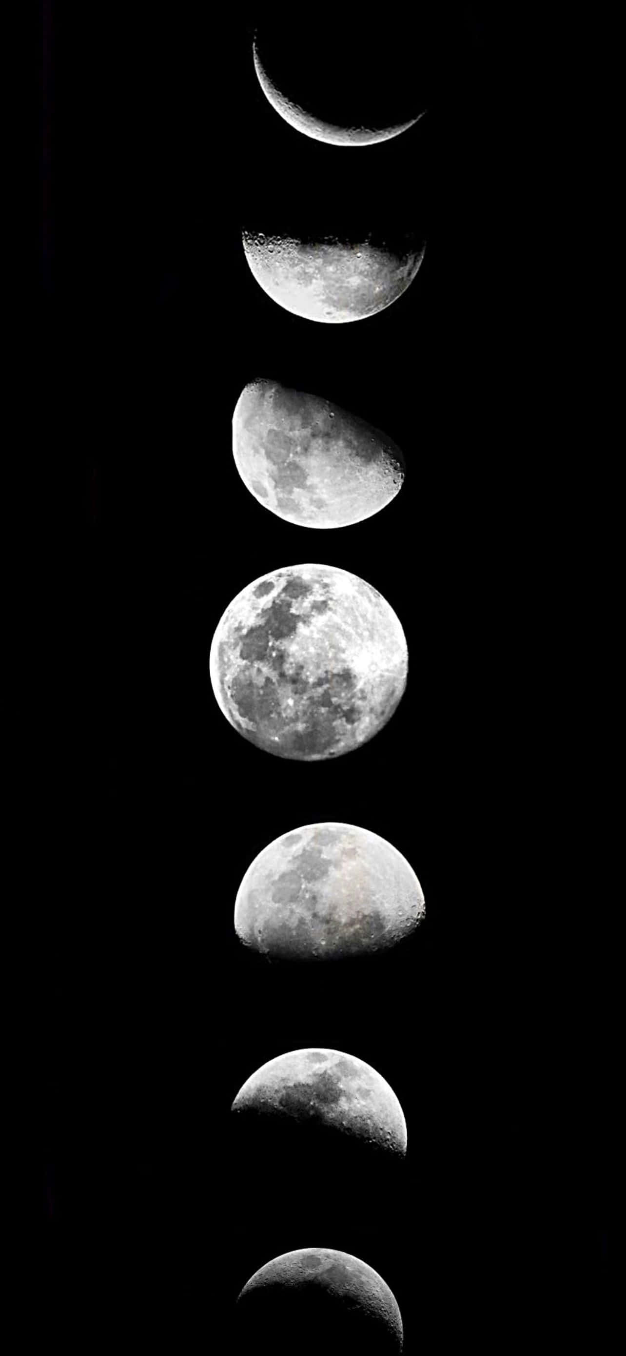 1284x2778, moon phases, crescent, 2K Phone Wallpaper