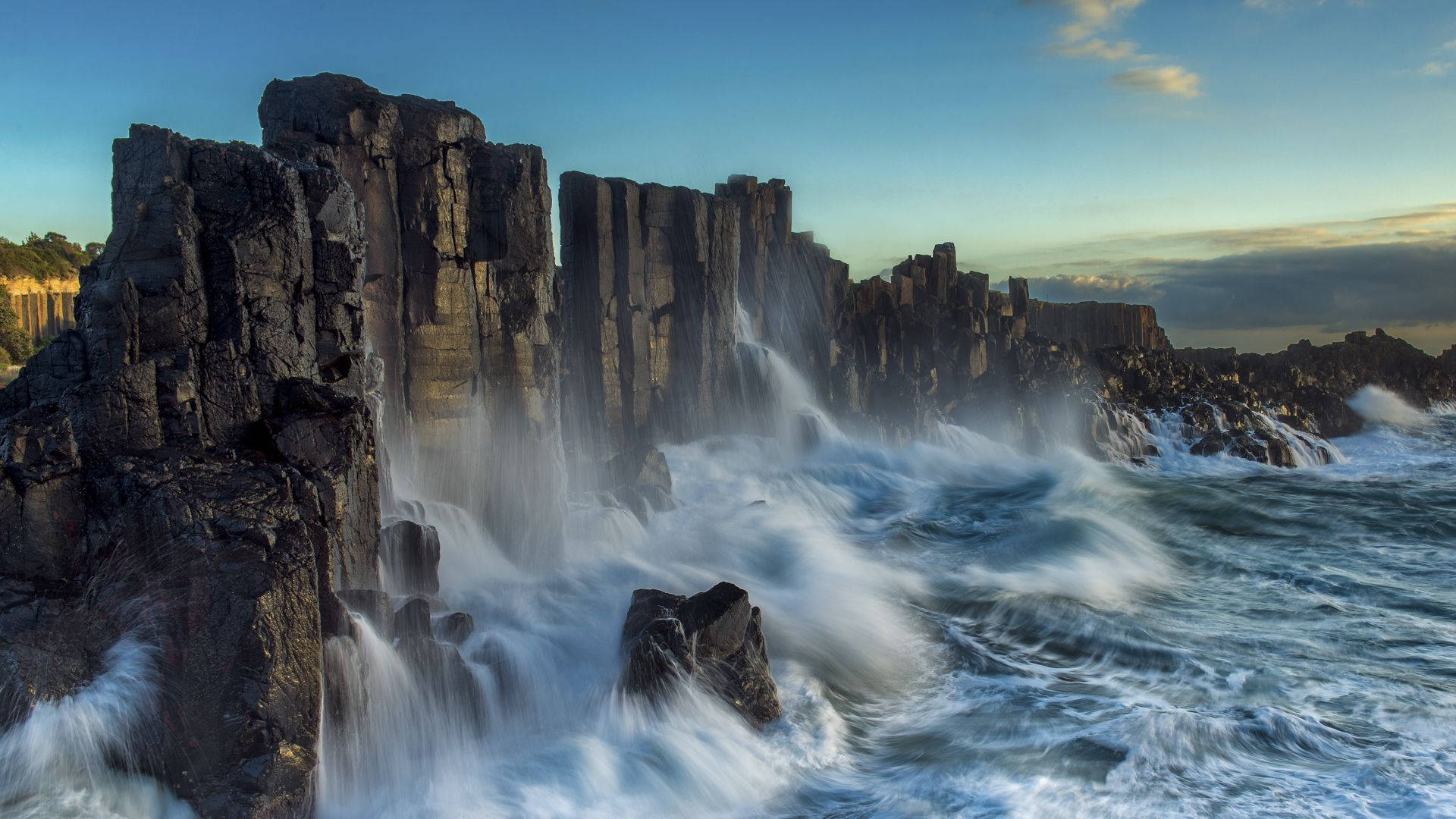 12k, rock formation, river, Full HD Desktop Wallpaper