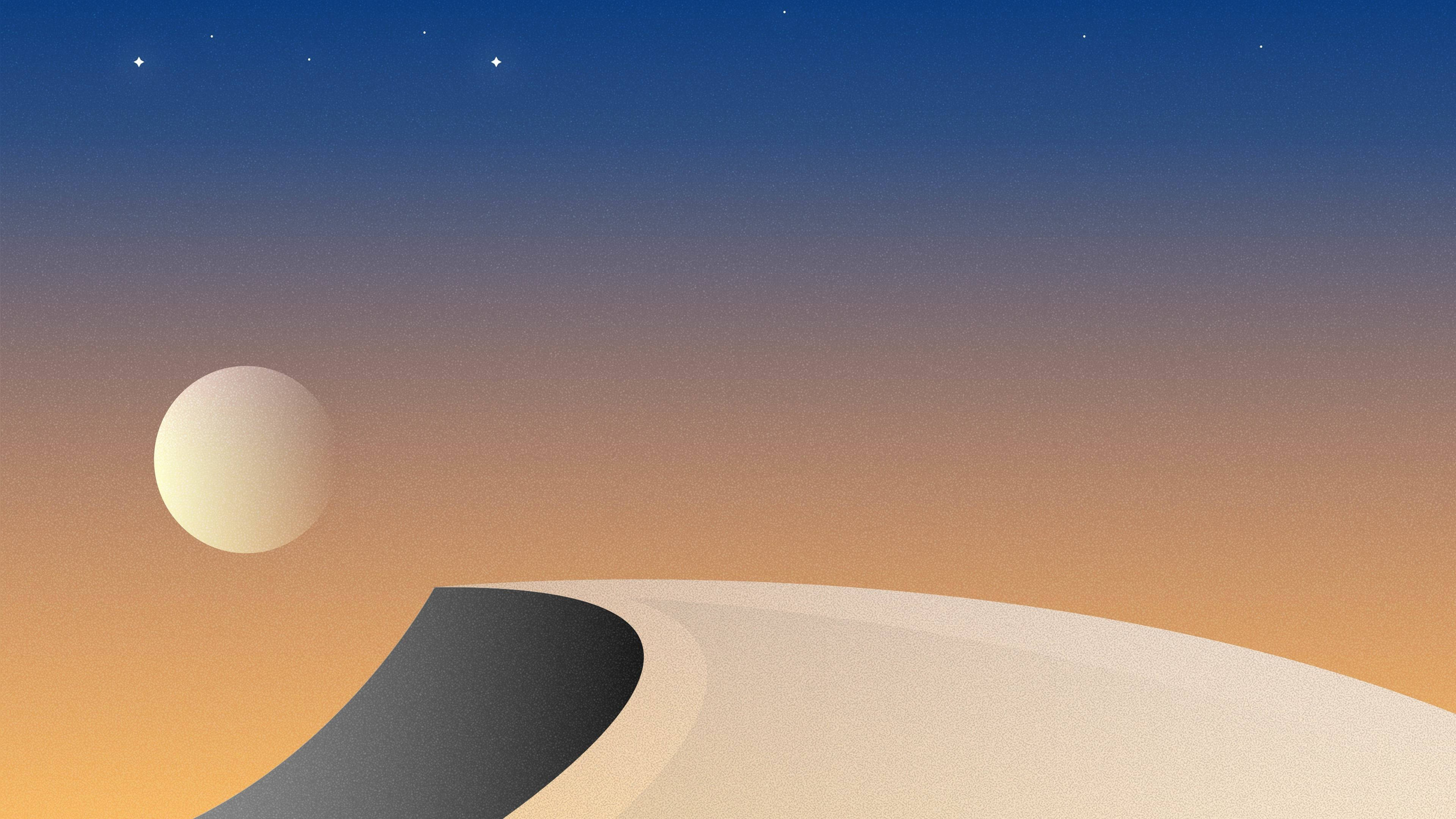 12k, desert, night, 4K Desktop Wallpaper