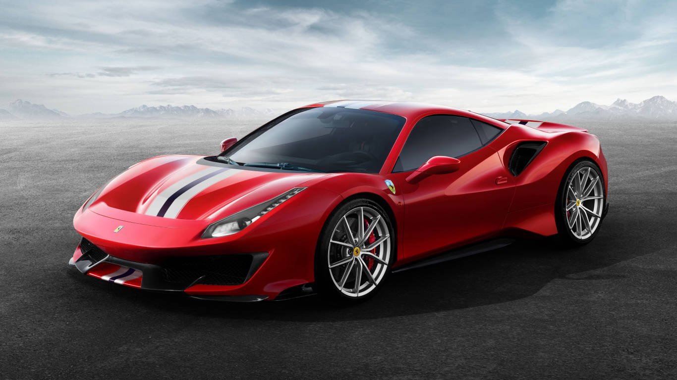 Ferrari, 488 Pista, red, HD Desktop Wallpaper