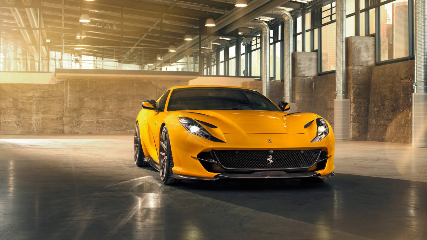 Ferrari, 812 Superfast, yellow, HD Desktop Wallpaper