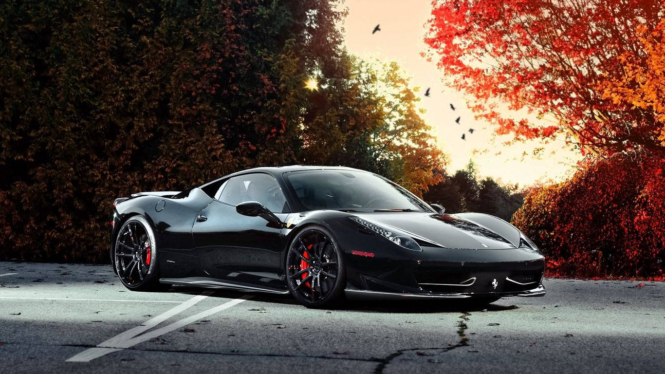 Ferrari, 458, black, HD Desktop Wallpaper