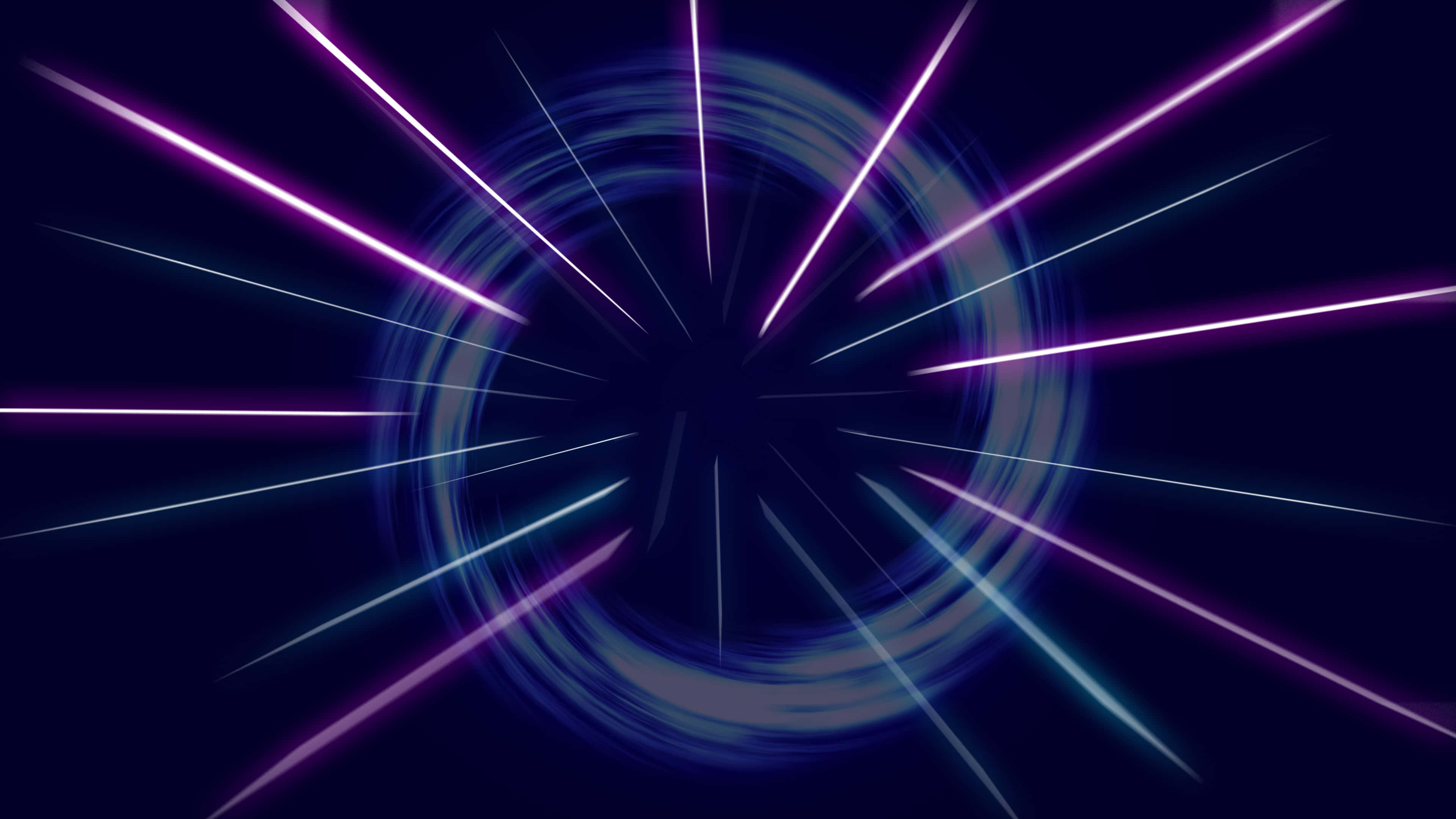 neon purple, cyan, glowing circular vortex, 4K Desktop Wallpaper