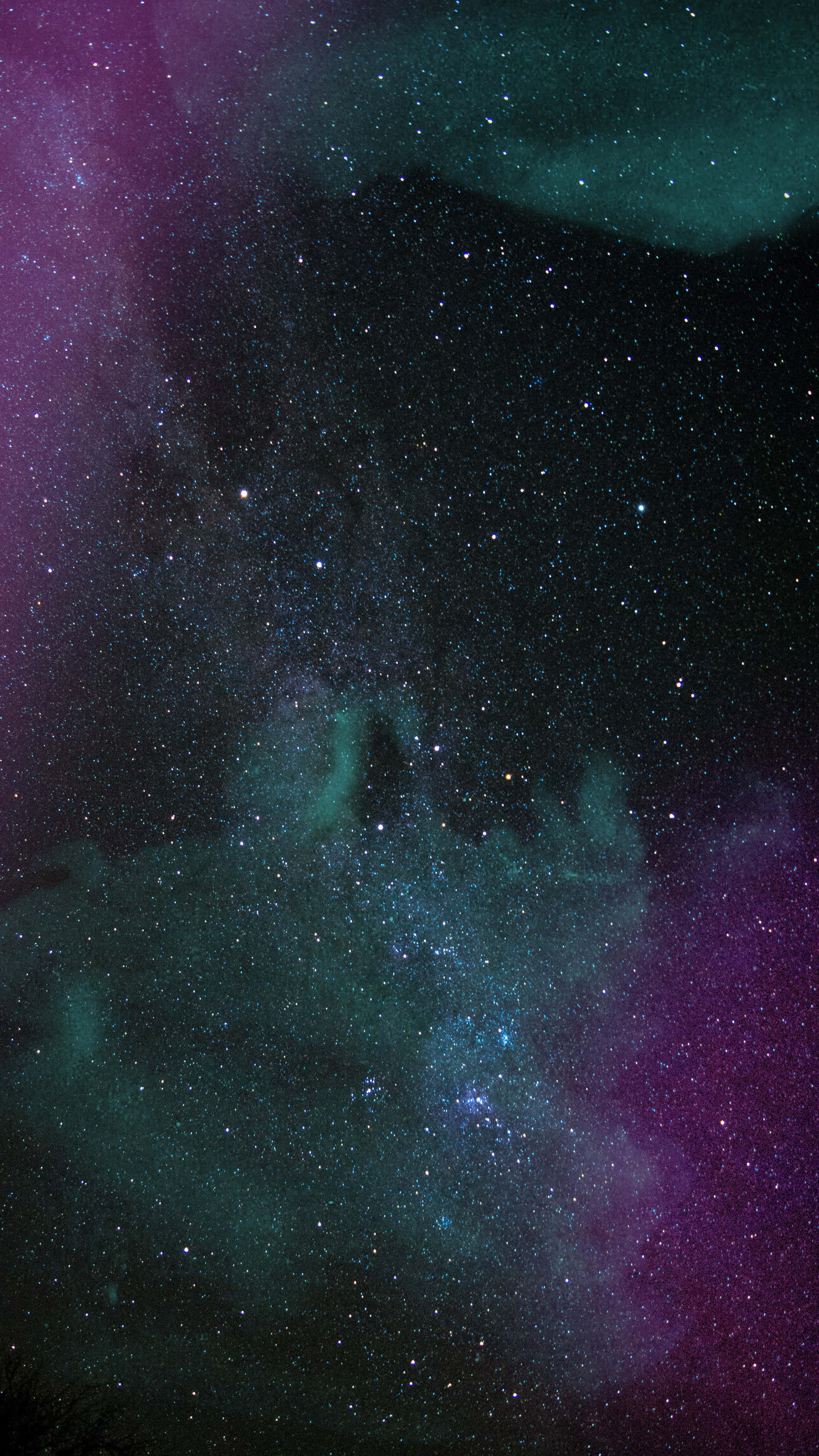cosmic nebula, teal, magenta, 4K Phone Wallpaper