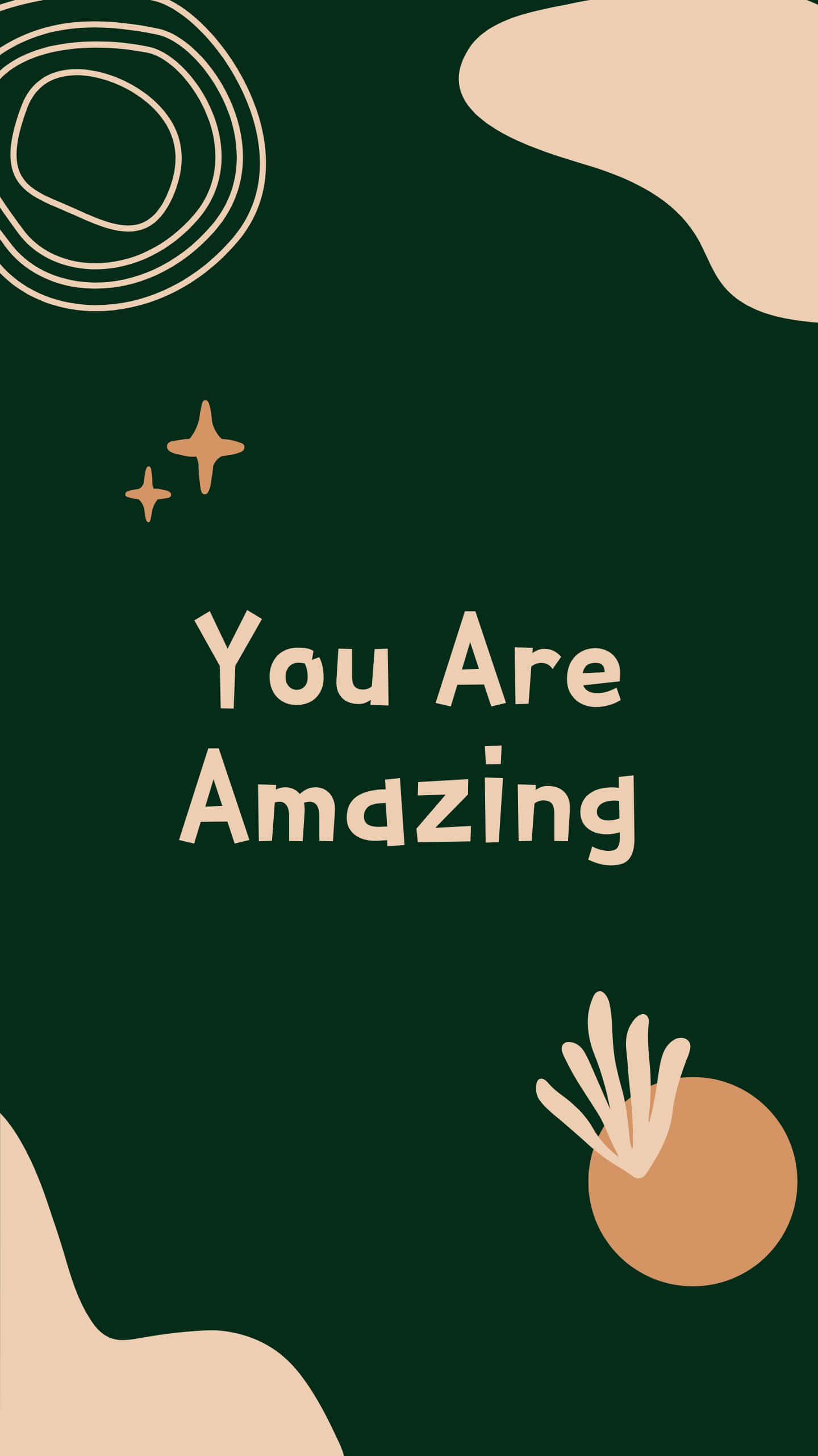 1440x1080, dark green, beige text, 2K Phone Wallpaper