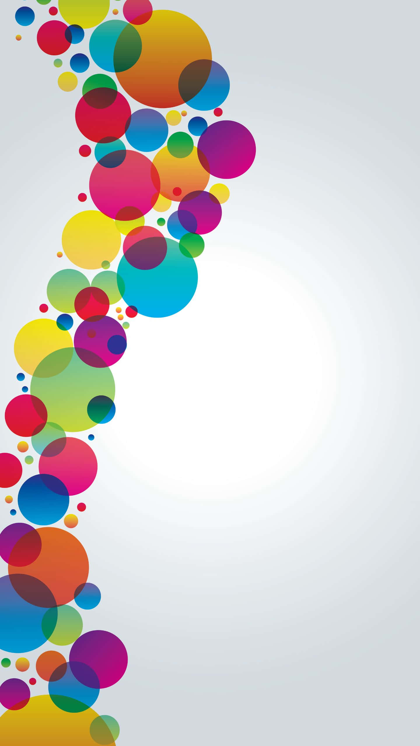 1440x1080, colorful circles, diagonally, 2K Phone Wallpaper