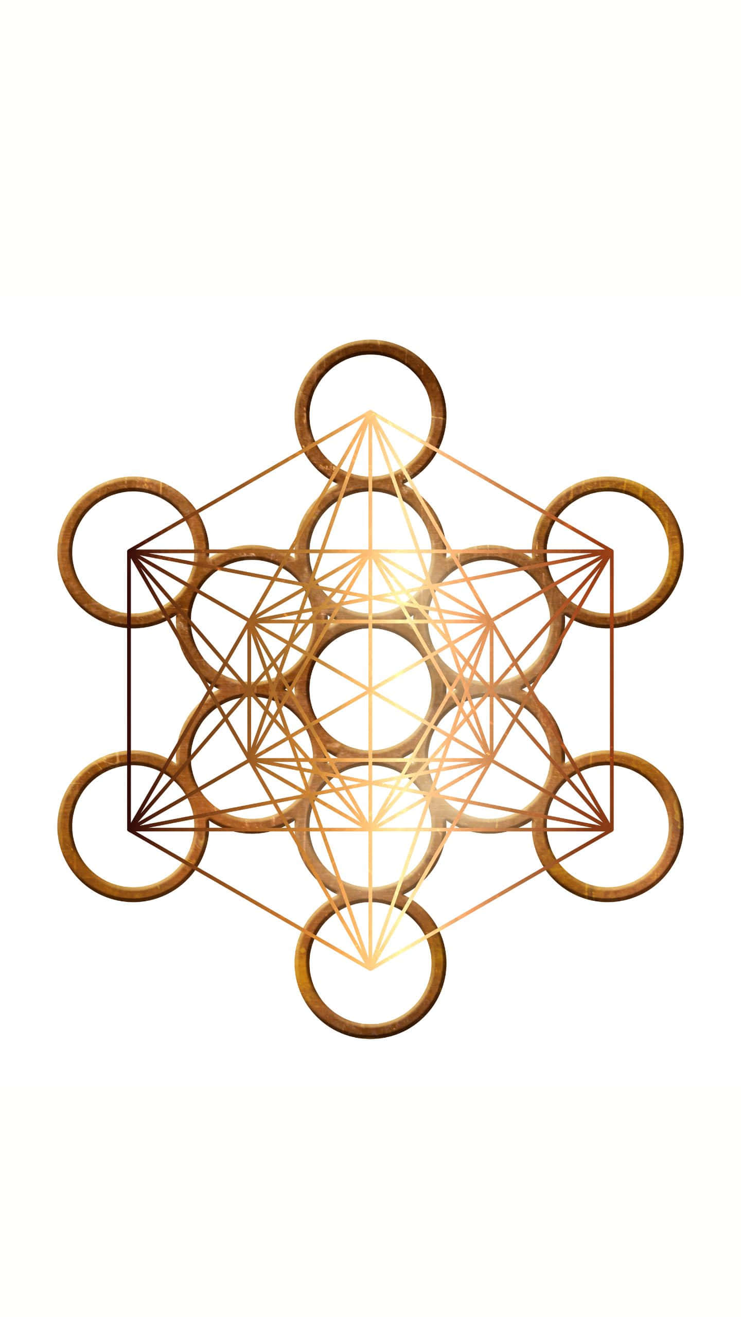1440x2560, golden geometric mandala, interlocking circles, 2K Phone Wallpaper