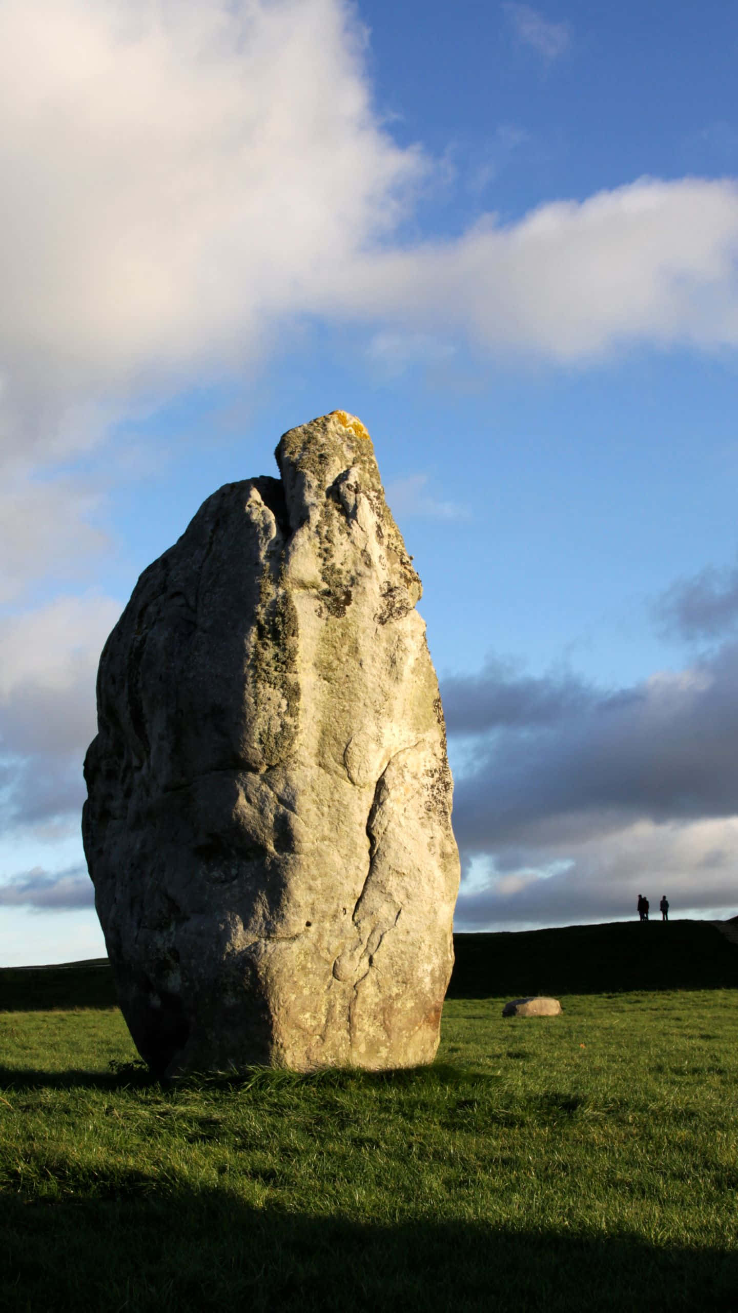 1440x2560, ancient standing stone, grassy field, 2K Phone Wallpaper