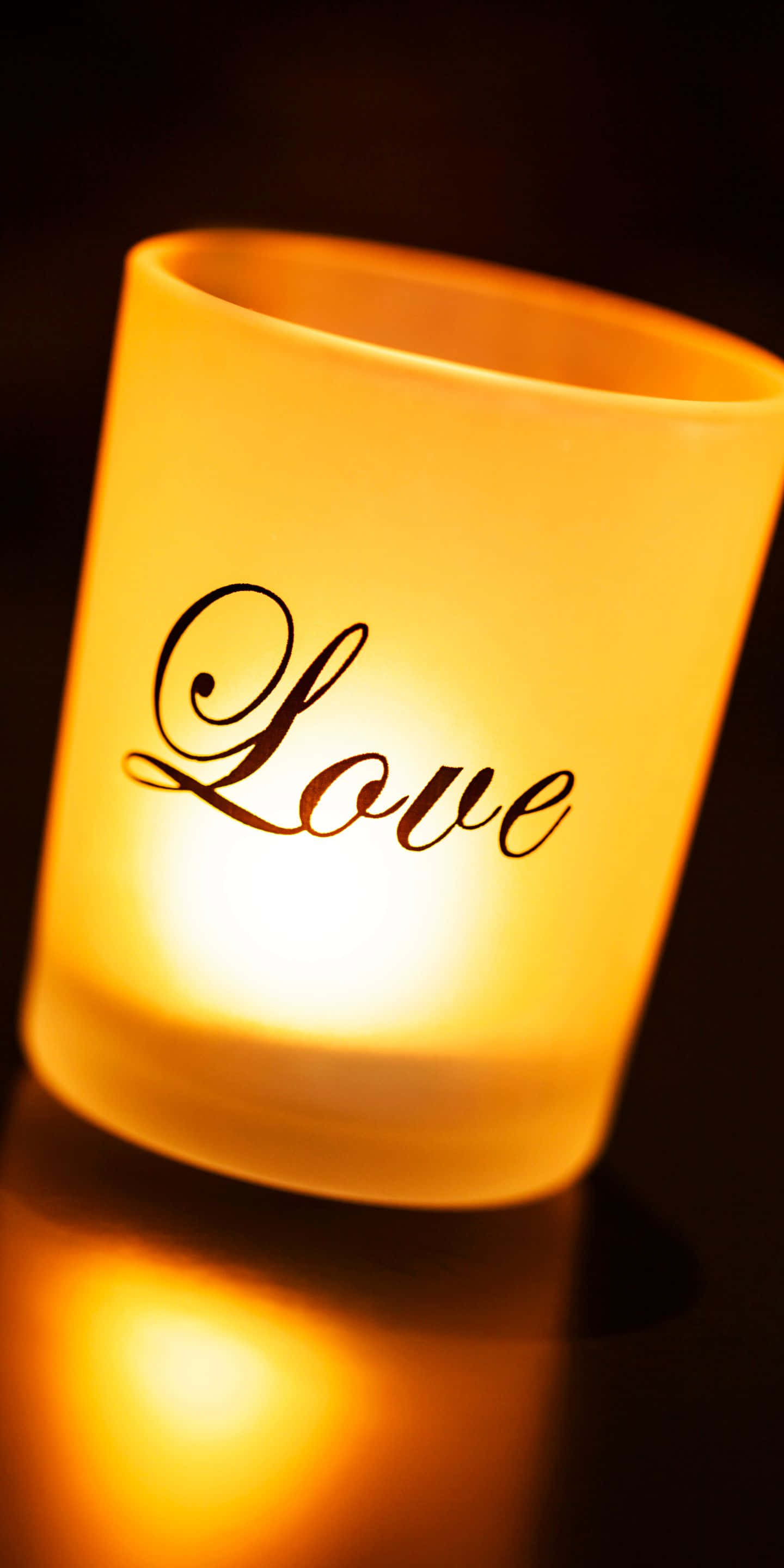1440x2880, candle, word 'Love', 2K Phone Wallpaper