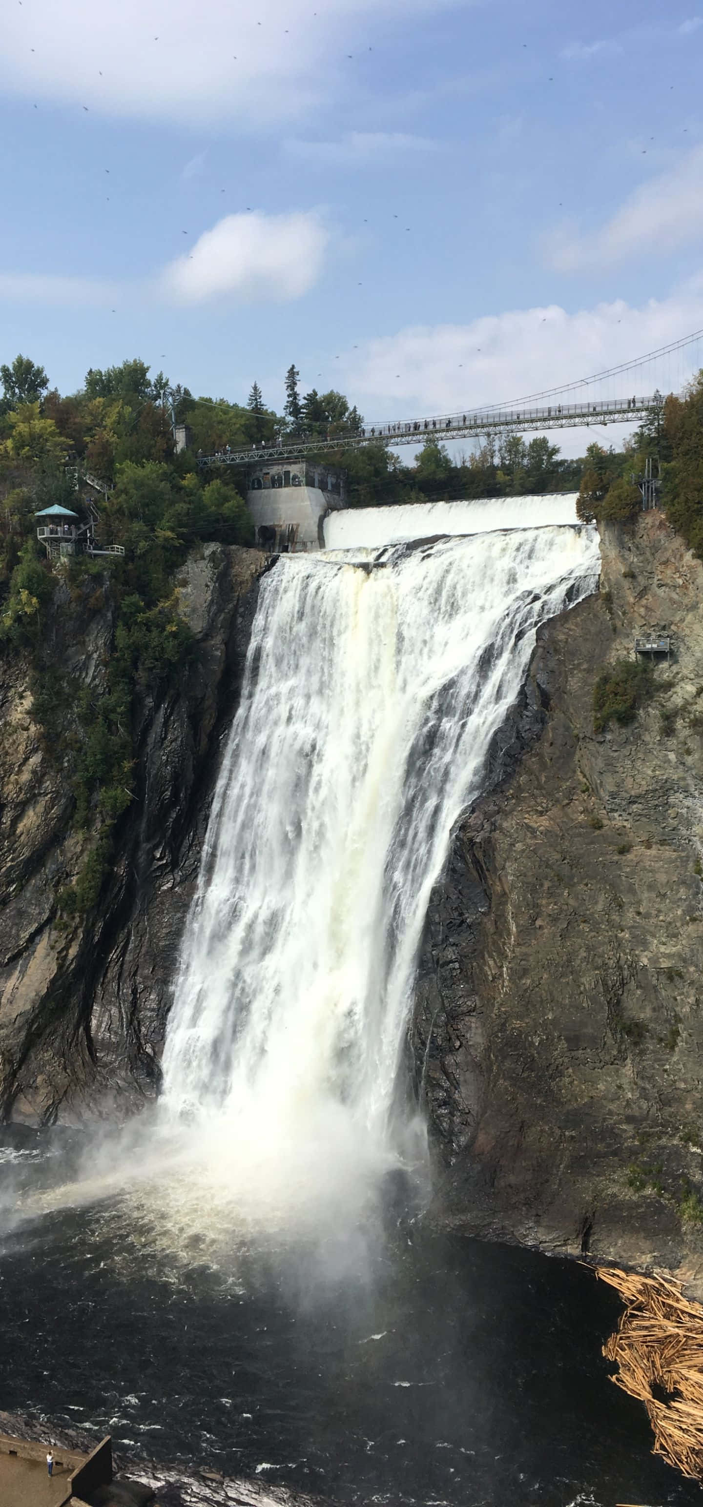 1440x3088, waterfall, dark pool, 2K Phone Wallpaper