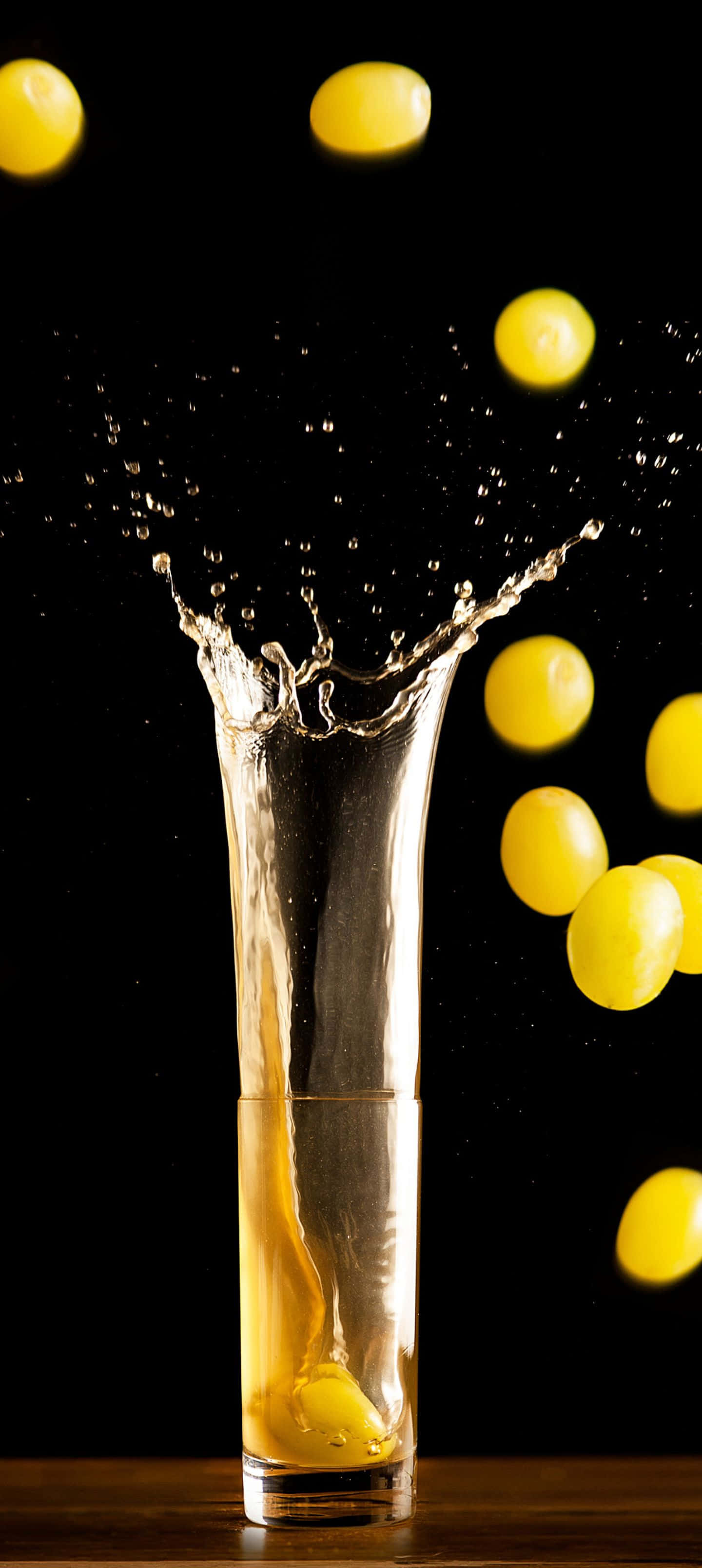 1440x3216, yellow spheres, glass, 2K Phone Wallpaper