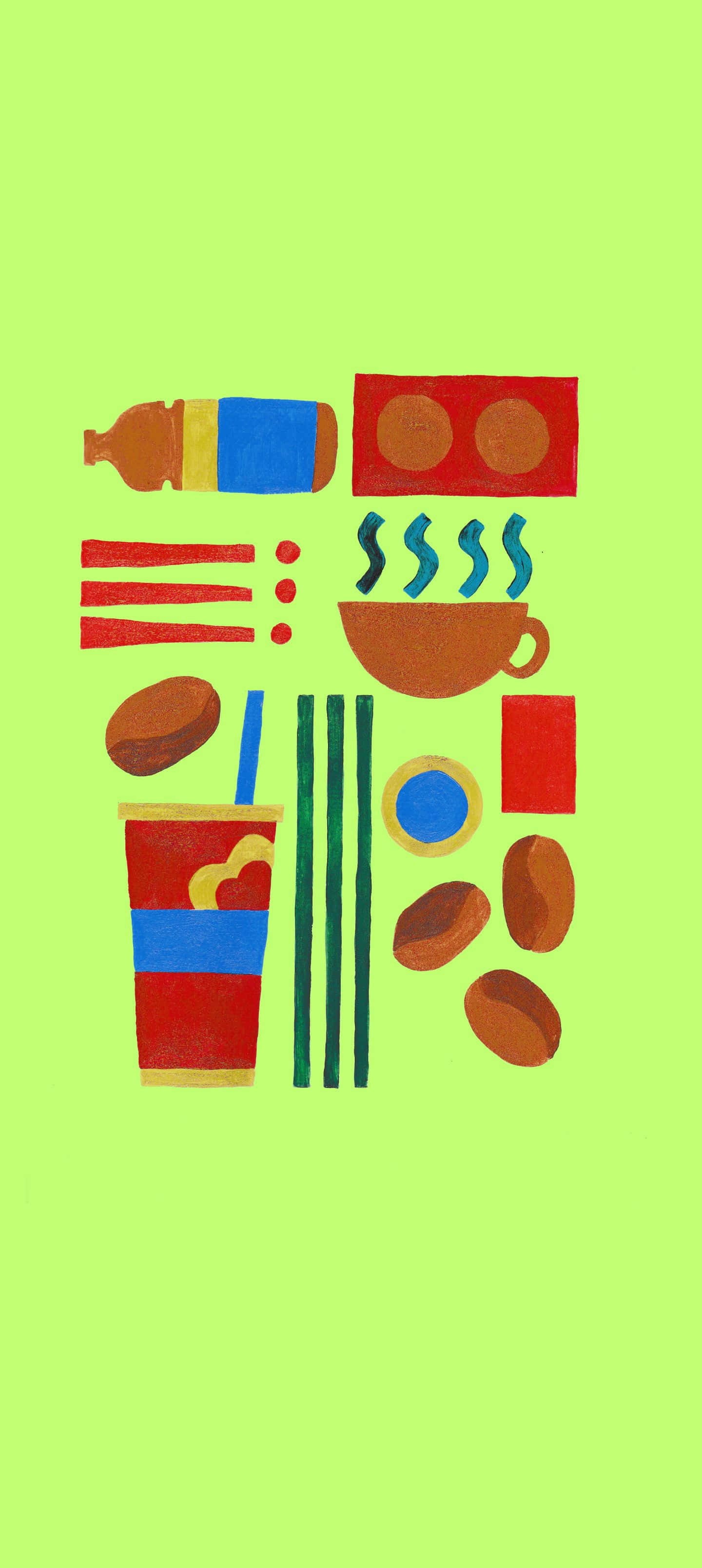 1440x3216, green background, lime green background, 2K Phone Wallpaper